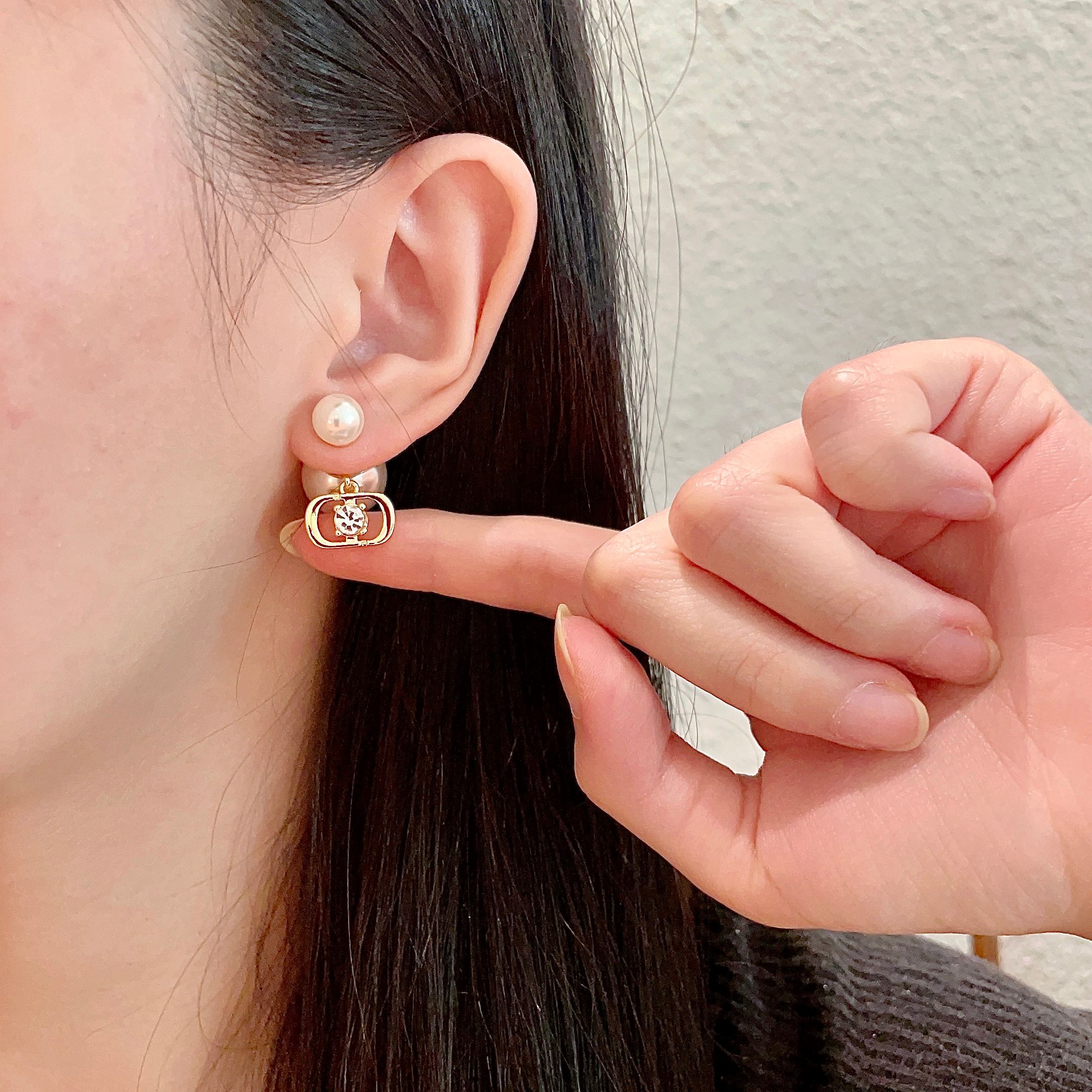 👑Dior 迪奥 中古 耳环 专柜一致上新 精选原版一致 黄铜材质 甜美气质高