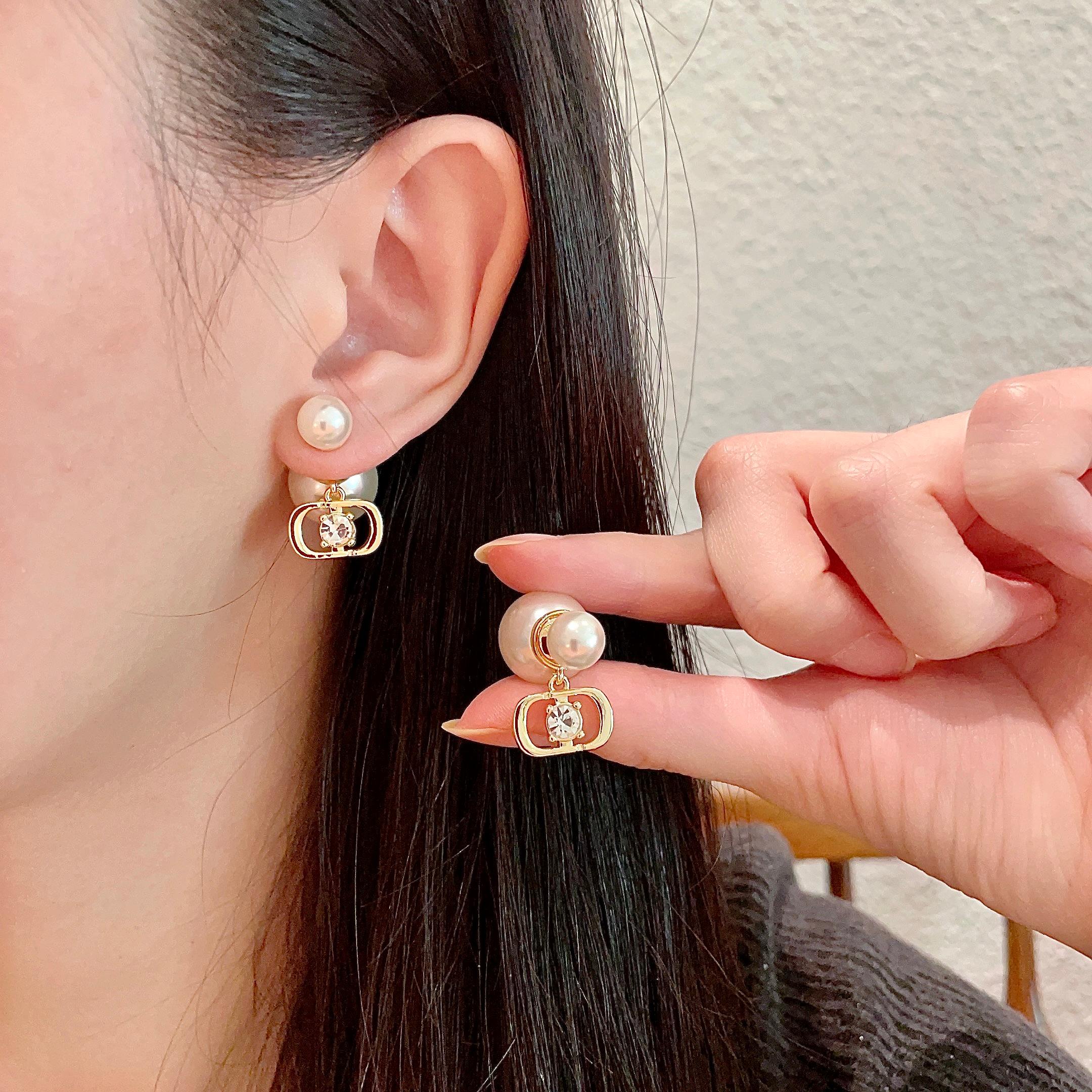 👑Dior 迪奥 中古 耳环 专柜一致上新 精选原版一致 黄铜材质 甜美气质高
