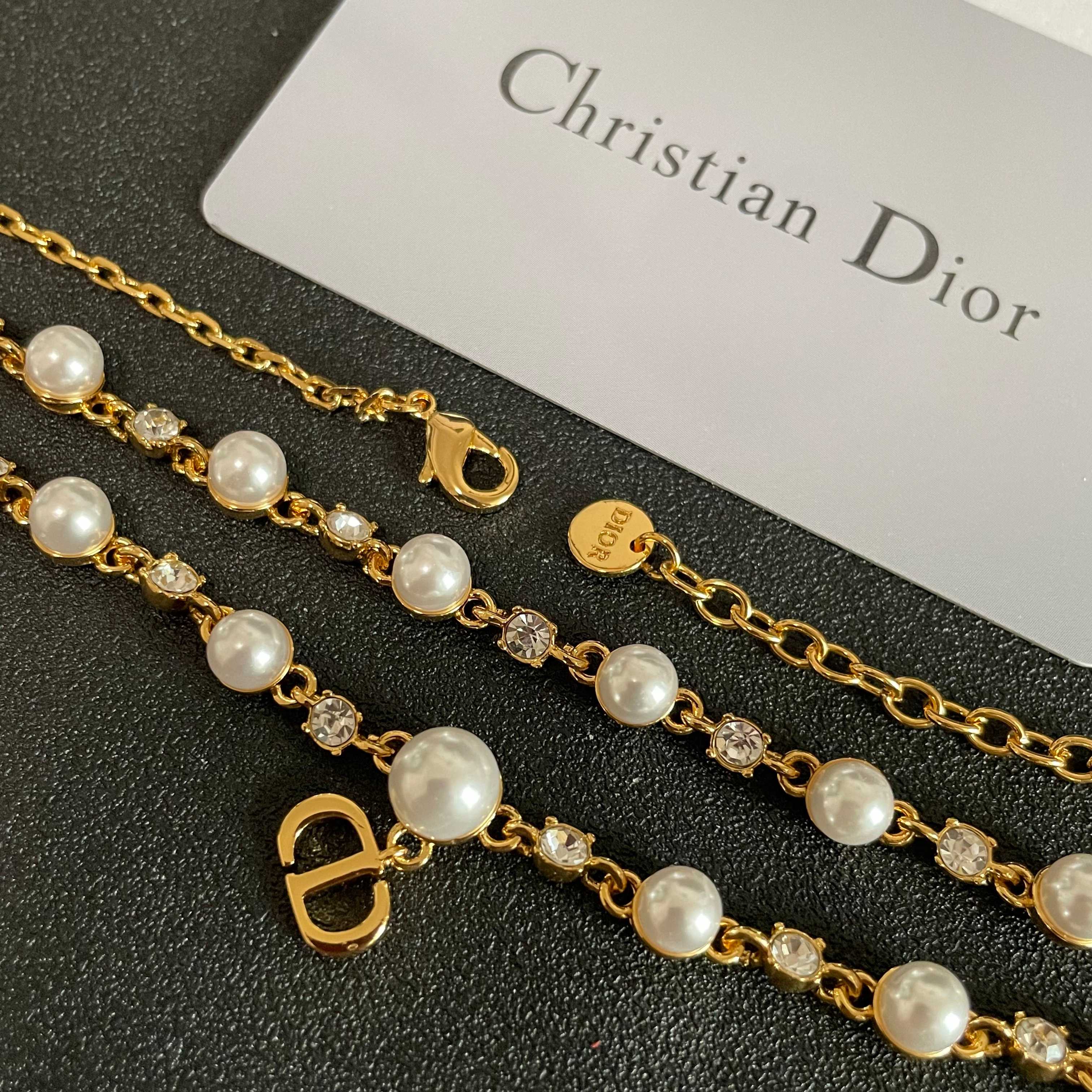 👑Dior 迪奥  中古 项链 专柜一致上新 精选原版一致 黄铜材质 甜美气质高雅.