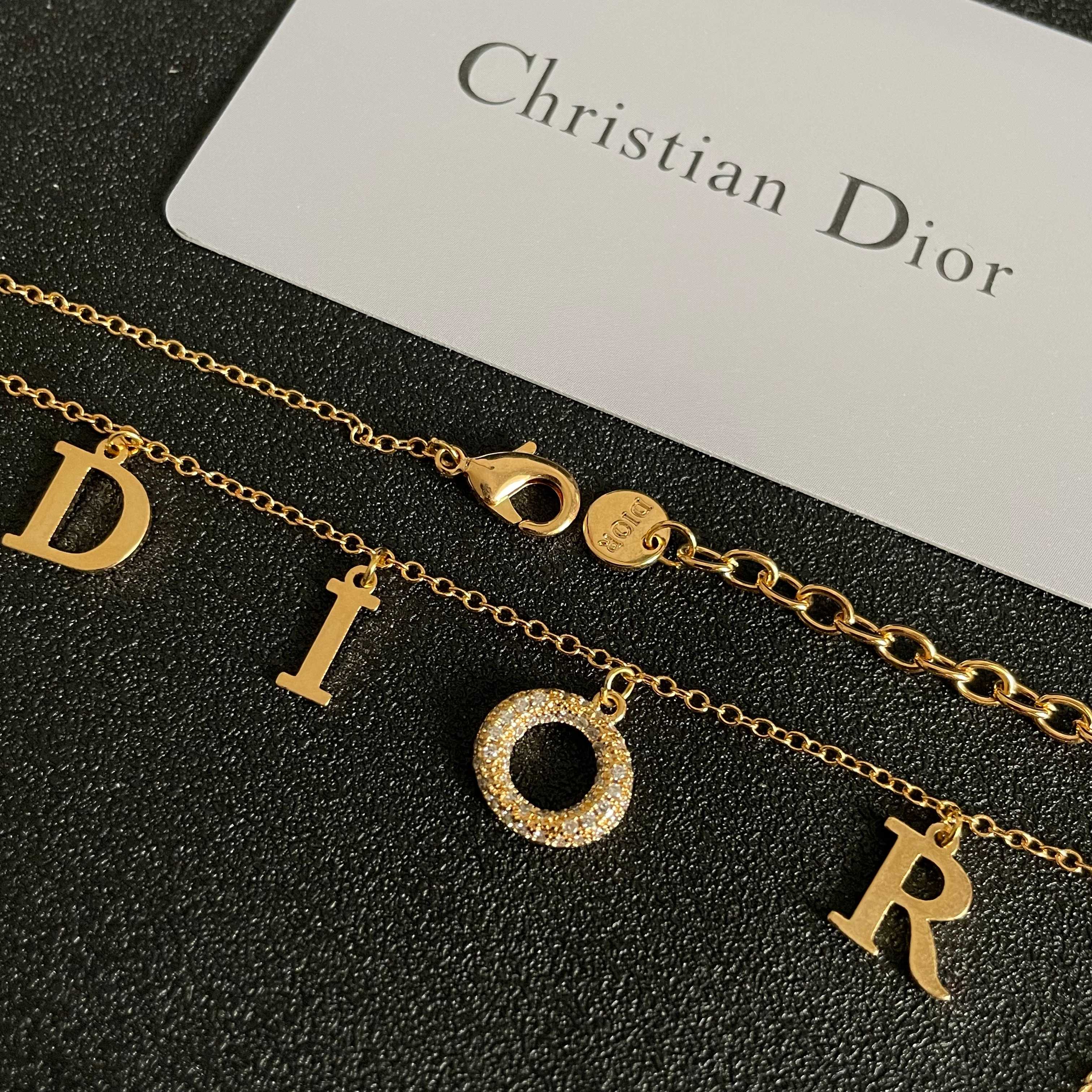 👑Dior 迪奥  中古 项链 专柜一致上新 精选原版一致 黄铜材质 甜美气质高雅.