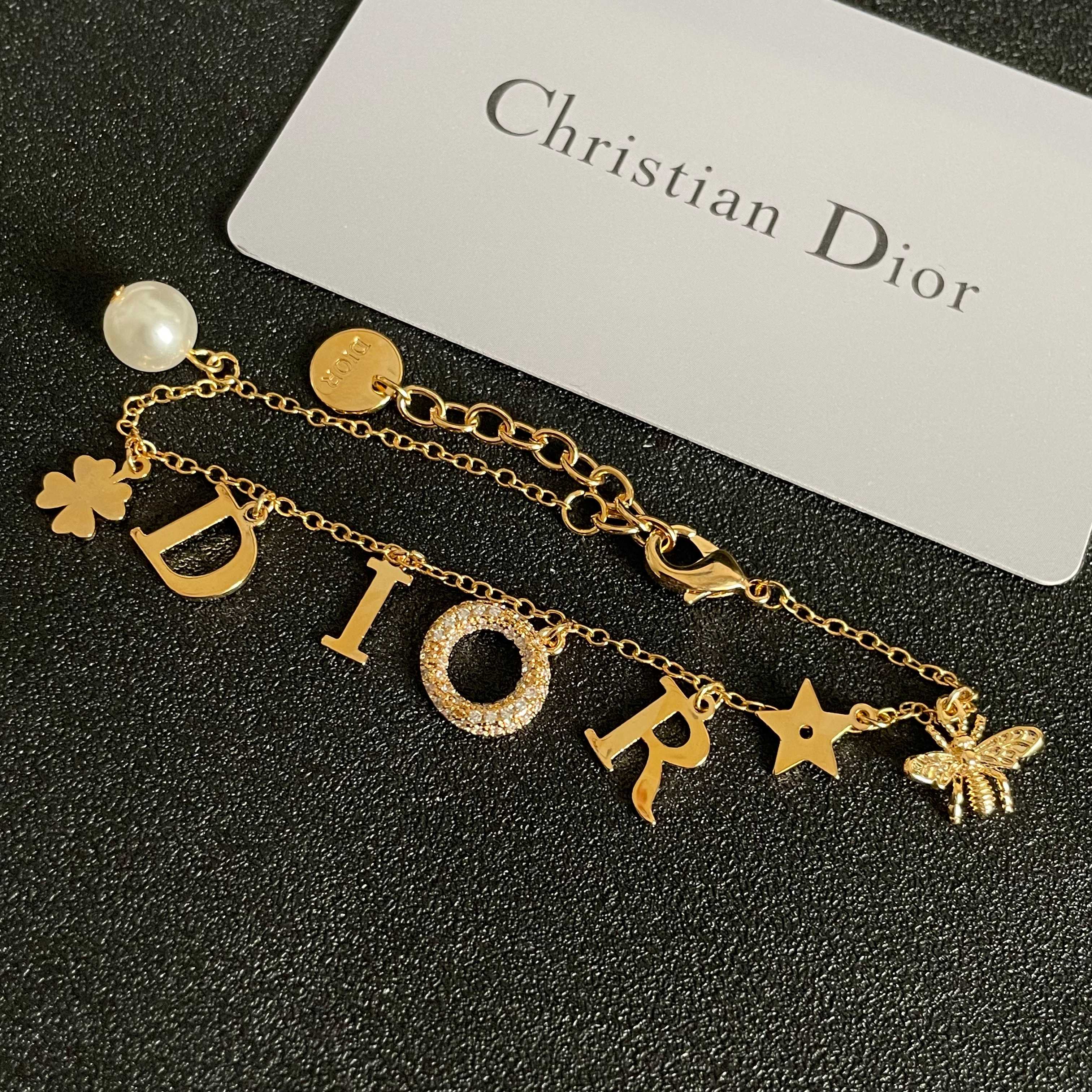 👑Dior 迪奥  手链 精选原版一致 黄铜材质 甜美气质高雅。