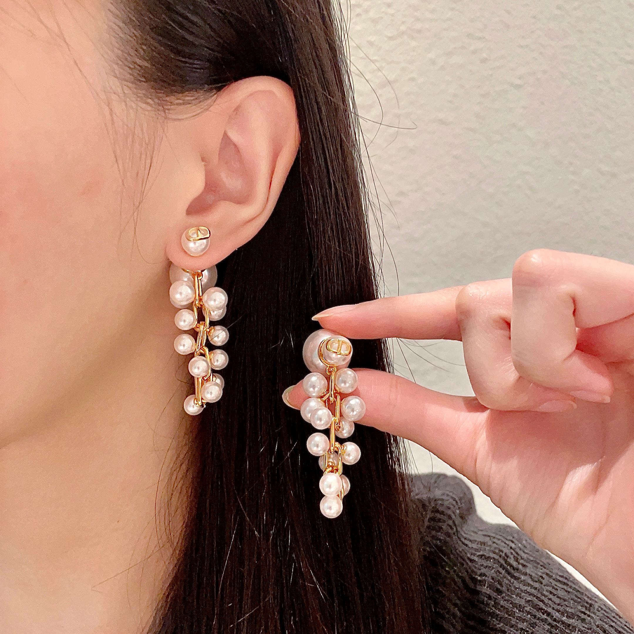👑Dior 迪奥 中古 耳环 专柜一致上新 精选原版一致 黄铜材质 甜美气质高