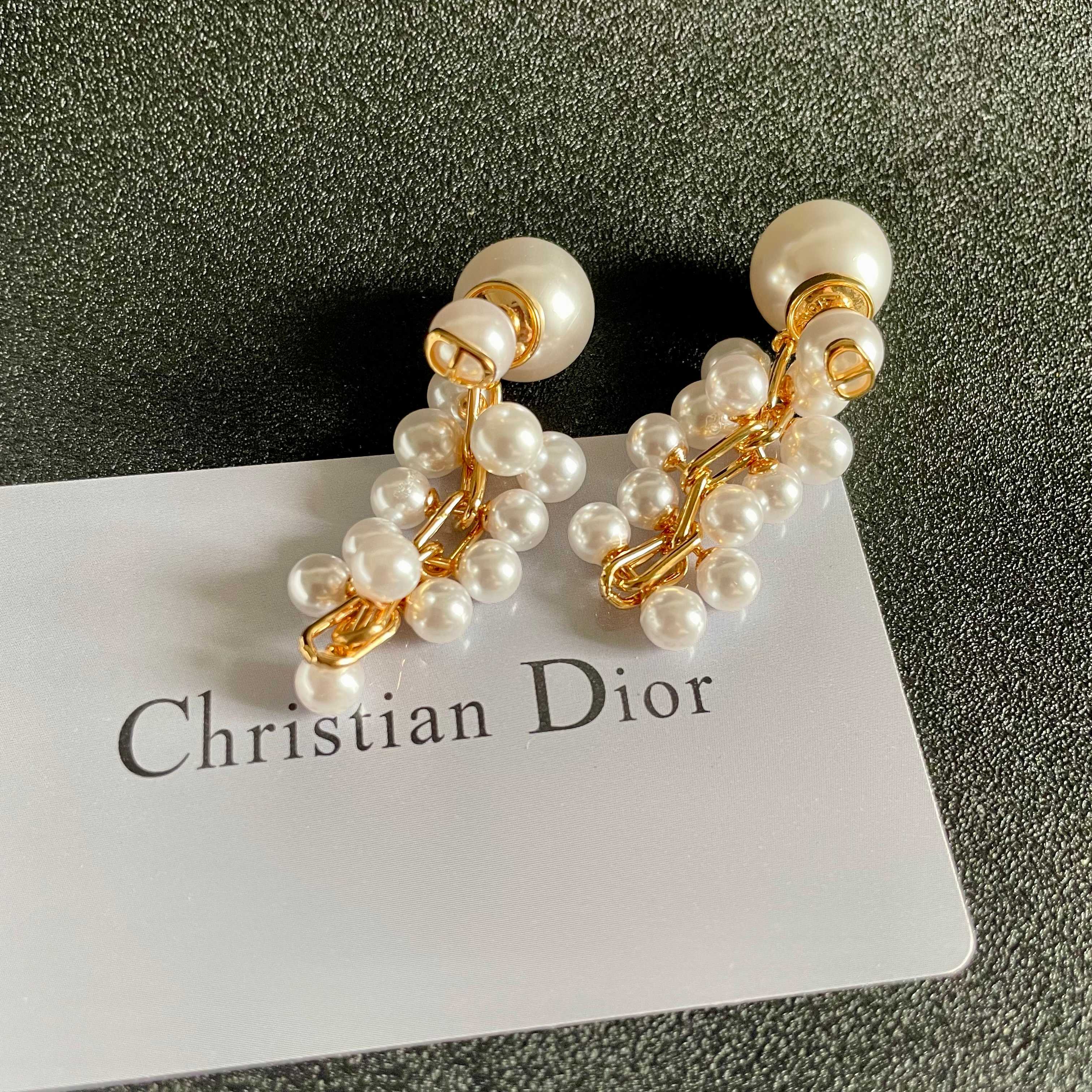 👑Dior 迪奥 中古 耳环 专柜一致上新 精选原版一致 黄铜材质 甜美气质高