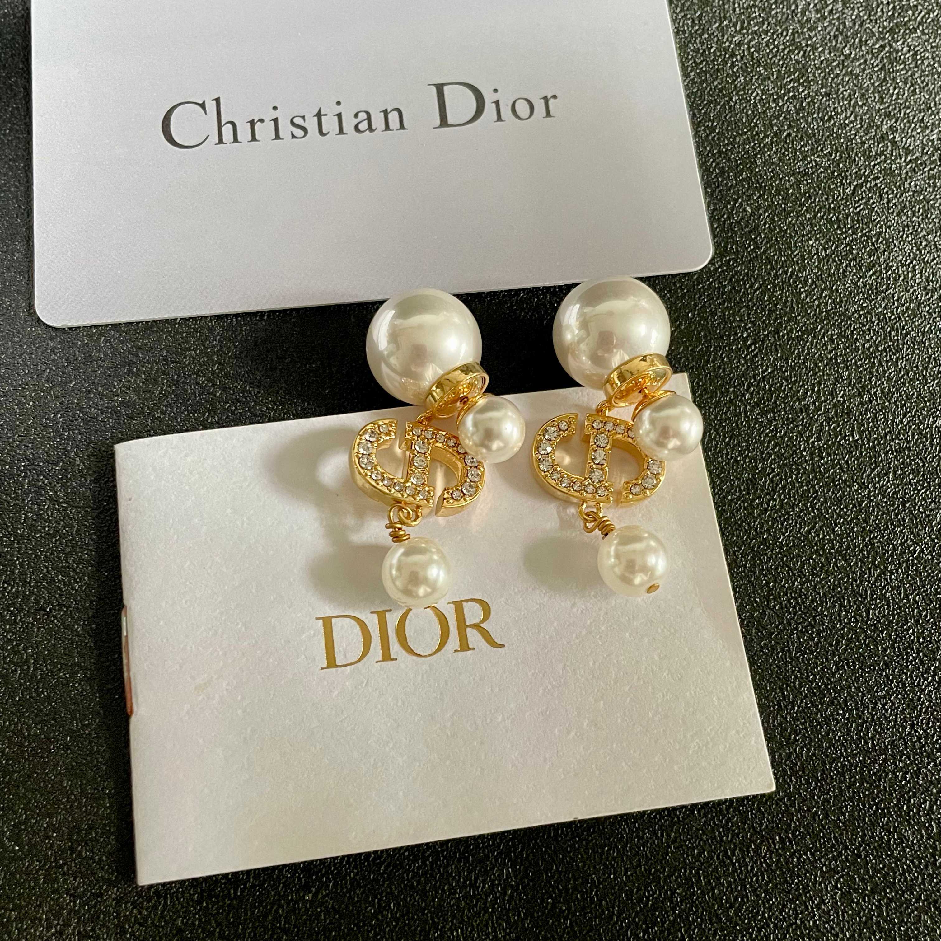 👑Dior 迪奥 中古 耳环 专柜一致上新 精选原版一致 黄铜材质 甜美气质高