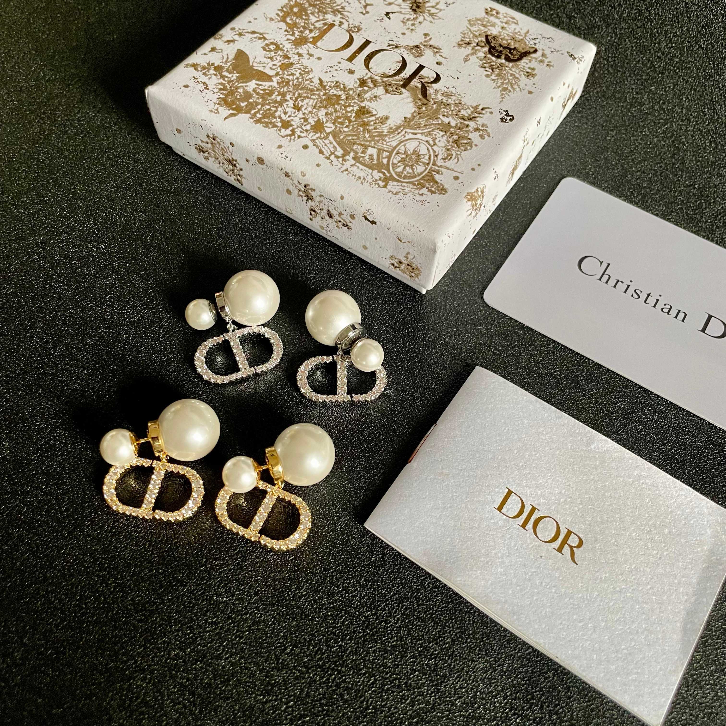 👑Dior 迪奥 中古 耳环 专柜一致上新 精选原版一致 黄铜材质 甜美气质高