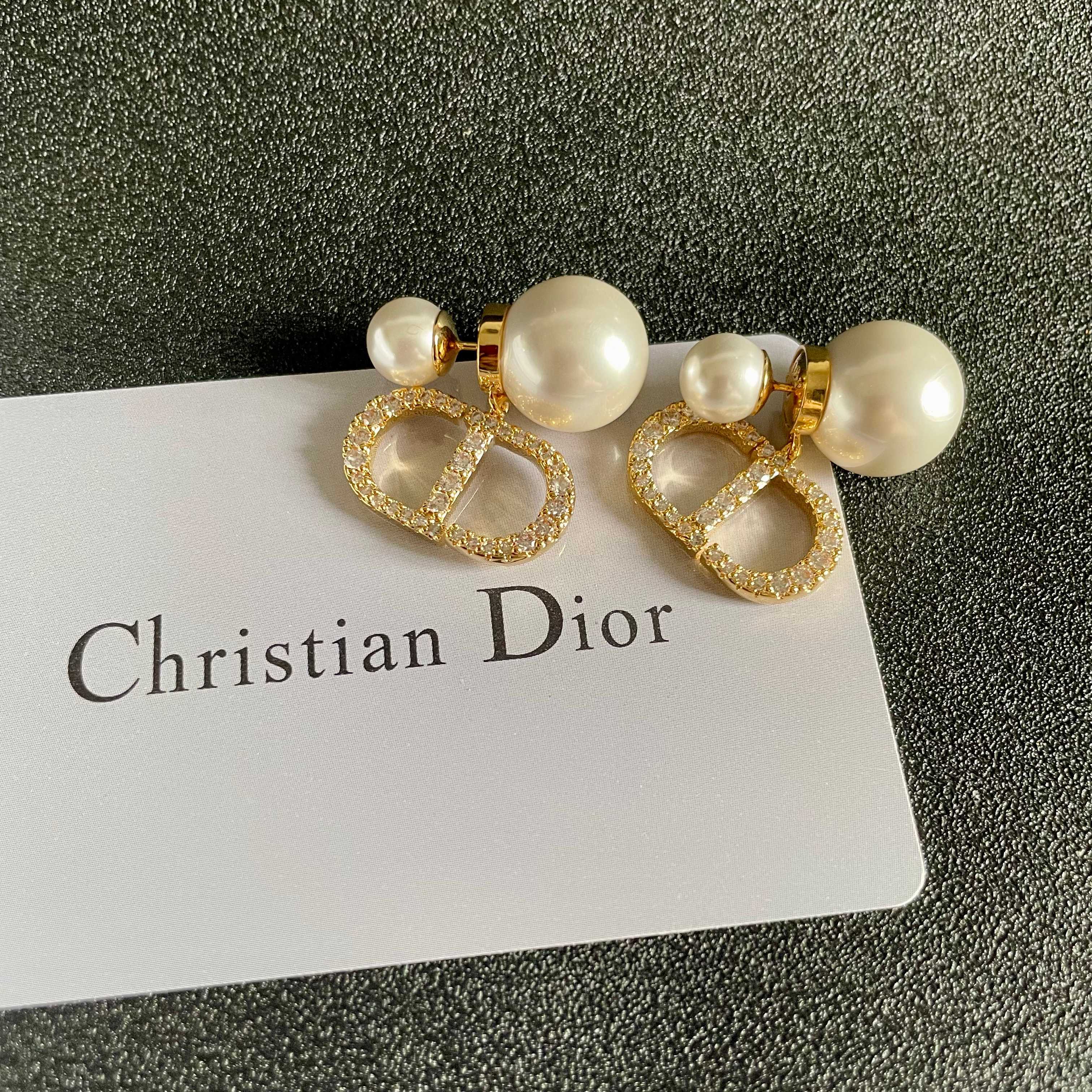 👑Dior 迪奥 中古 耳环 专柜一致上新 精选原版一致 黄铜材质 甜美气质高