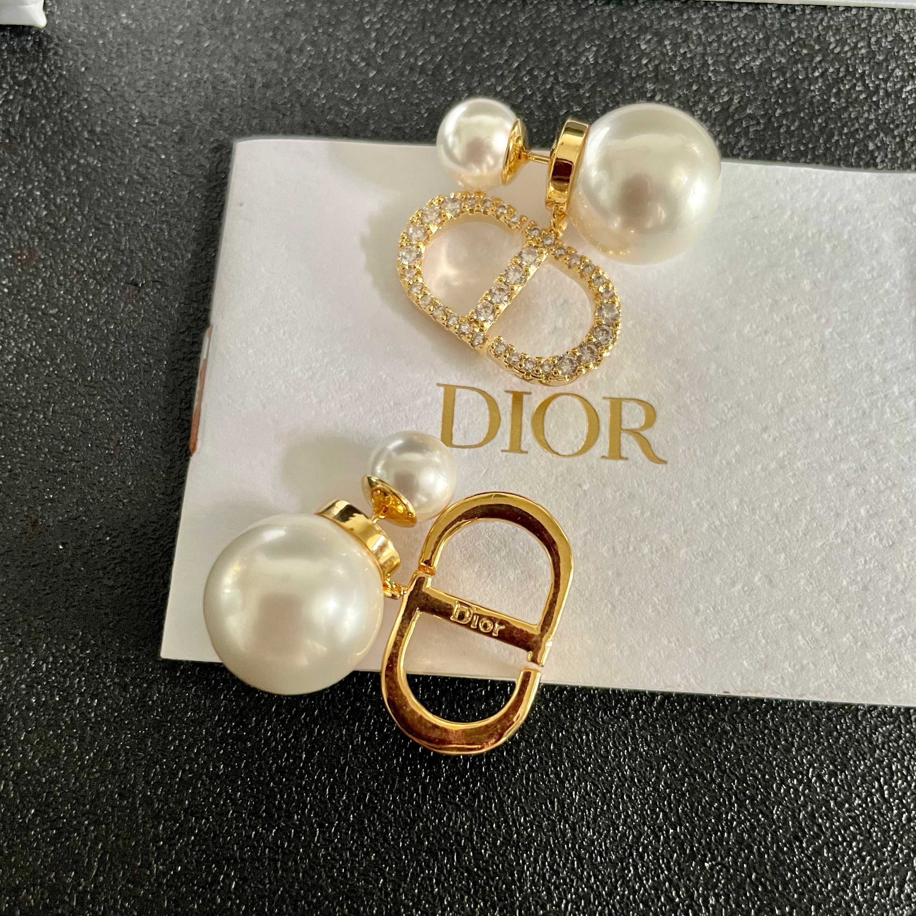 👑Dior 迪奥 中古 耳环 专柜一致上新 精选原版一致 黄铜材质 甜美气质高
