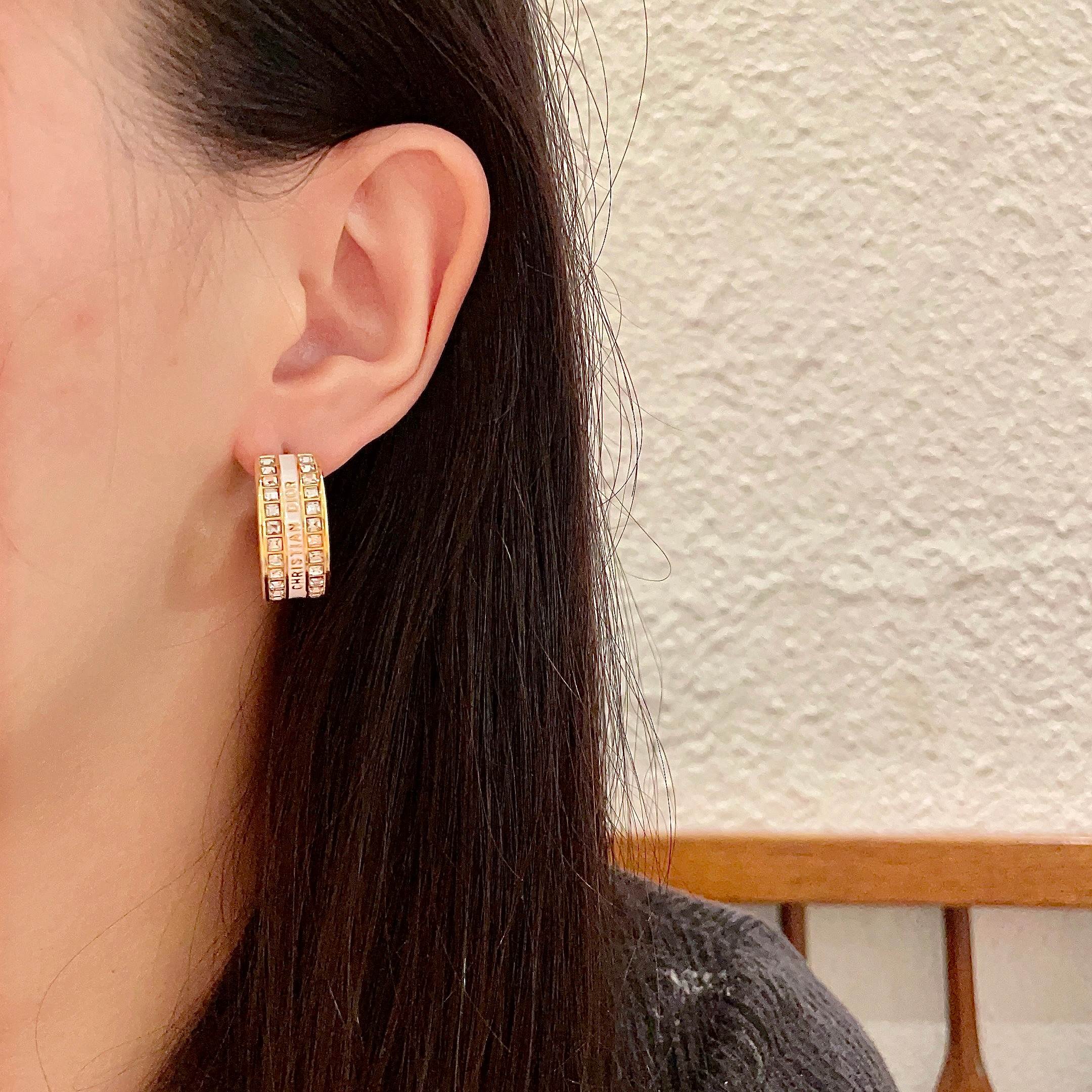 👑Dior 迪奥 中古 耳环 专柜一致上新 精选原版一致 黄铜材质 甜美气质高