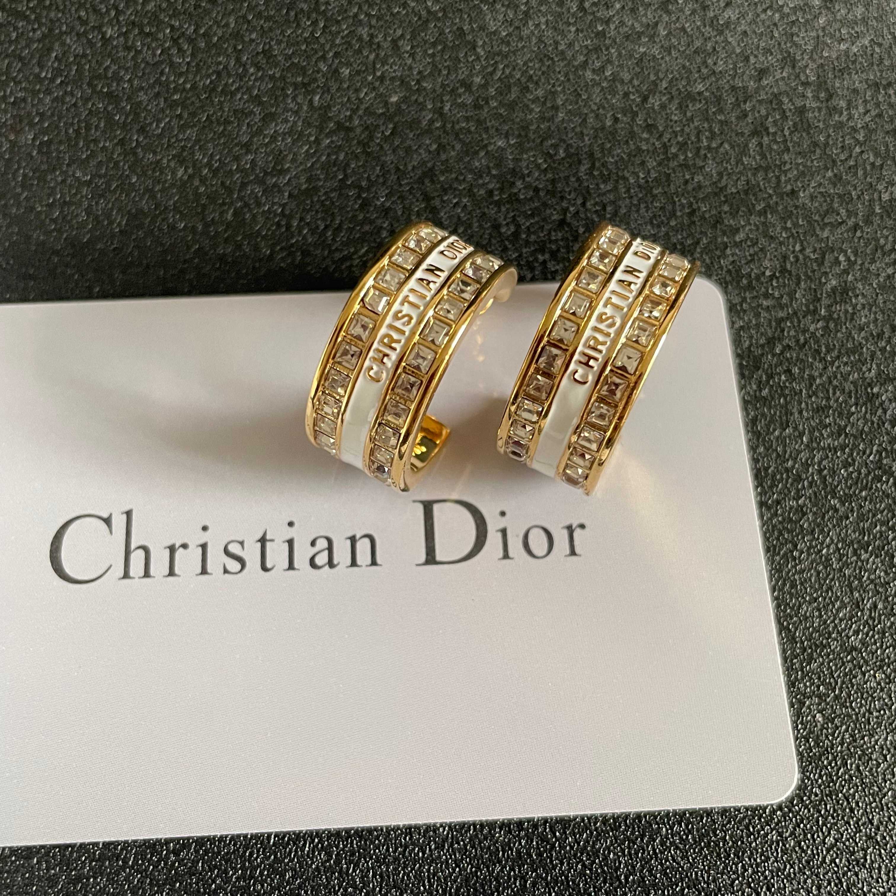 👑Dior 迪奥 中古 耳环 专柜一致上新 精选原版一致 黄铜材质 甜美气质高