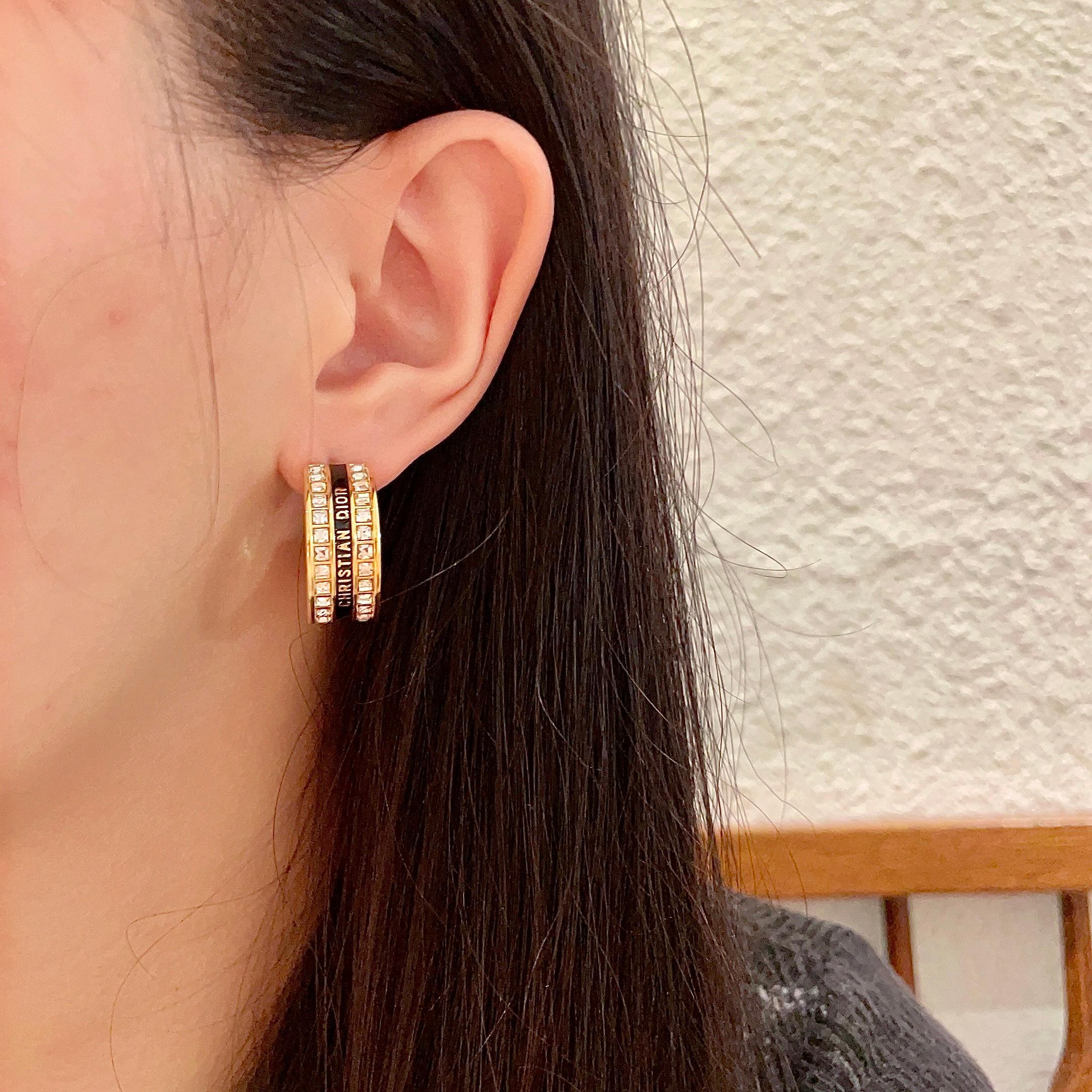 👑Dior 迪奥 中古 耳环 专柜一致上新 精选原版一致 黄铜材质 甜美气质高