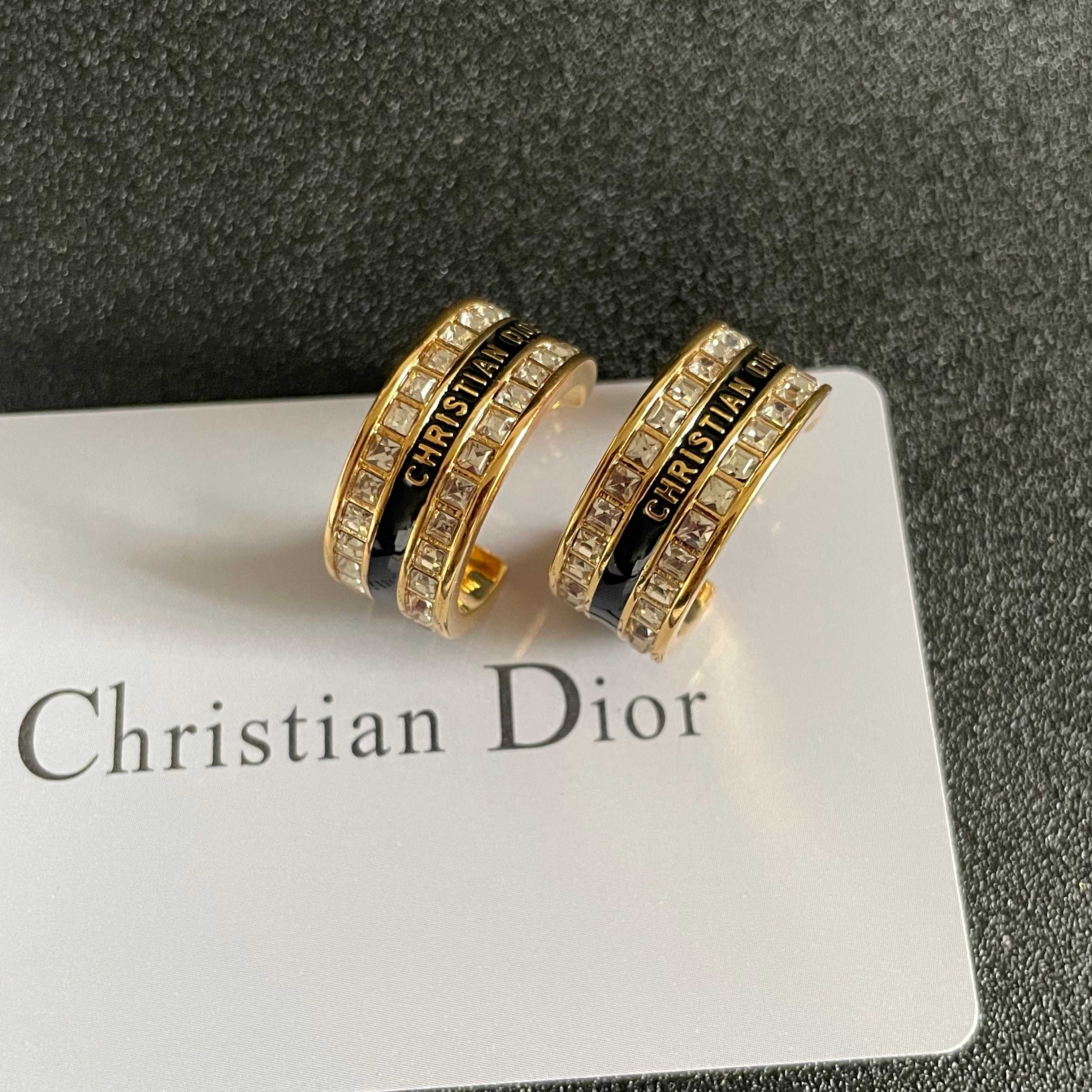👑Dior 迪奥 中古 耳环 专柜一致上新 精选原版一致 黄铜材质 甜美气质高