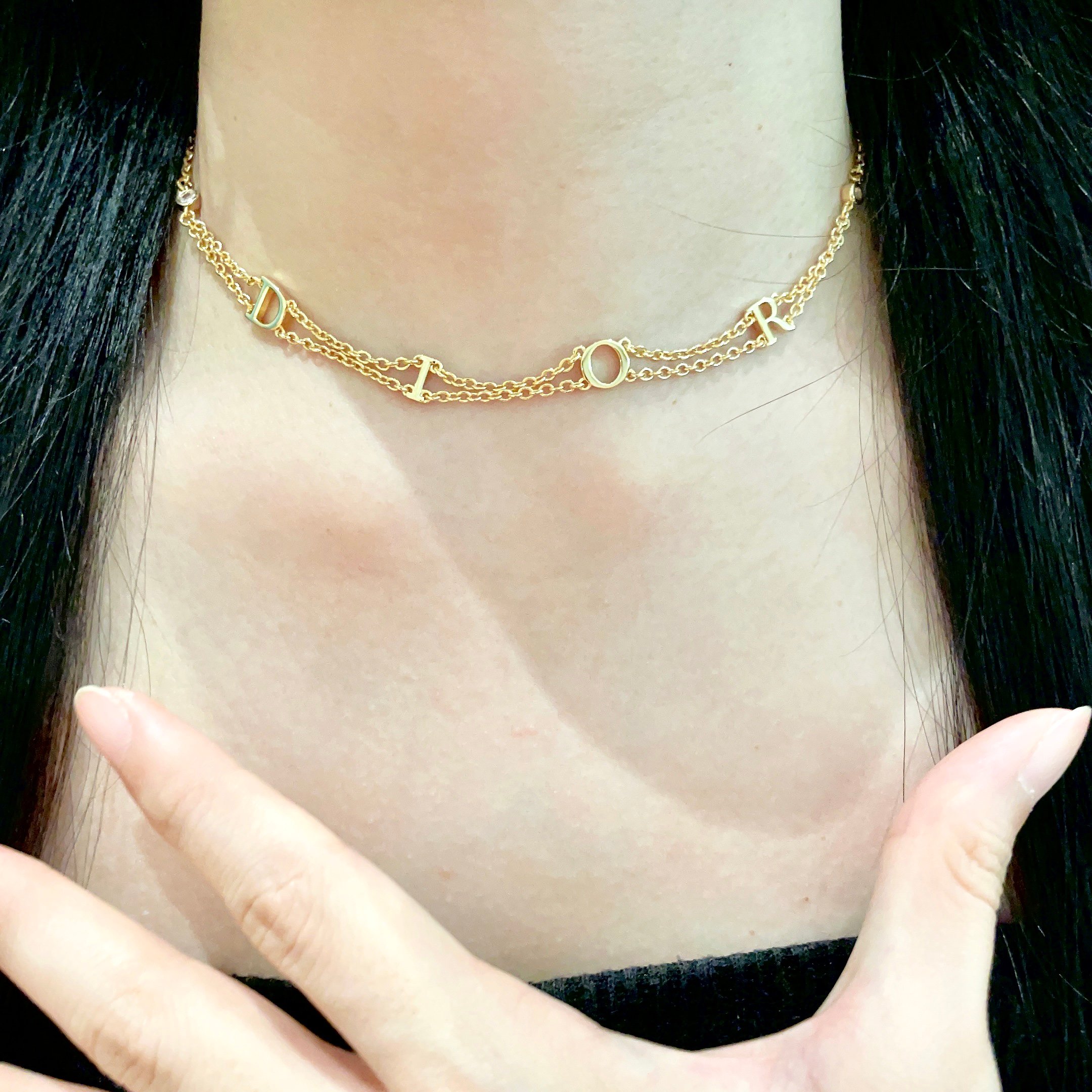 👑Dior 迪奥  中古 项链 专柜一致上新 精选原版一致 黄铜材质 甜美气质高雅.