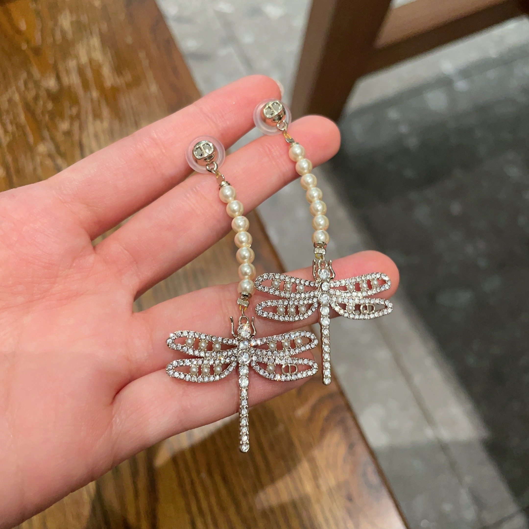 👑Dior 迪奥 中古 耳环 专柜一致上新 精选原版一致 黄铜材质 甜美气质高