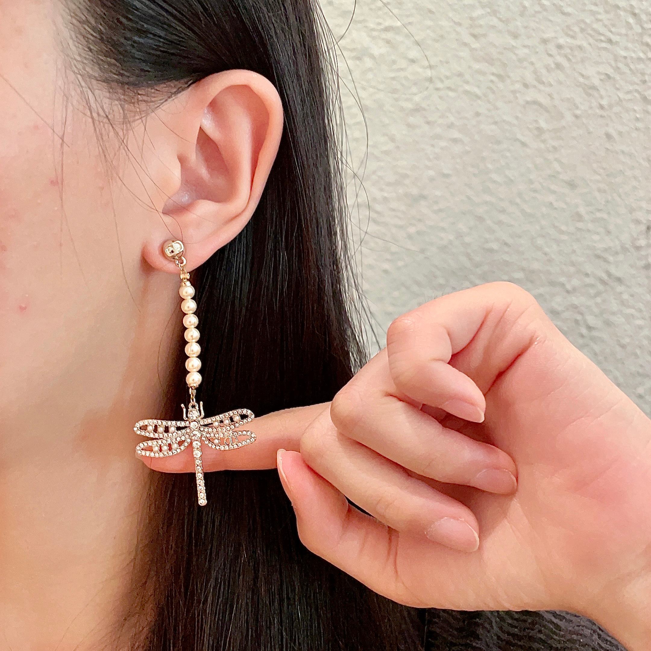 👑Dior 迪奥 中古 耳环 专柜一致上新 精选原版一致 黄铜材质 甜美气质高