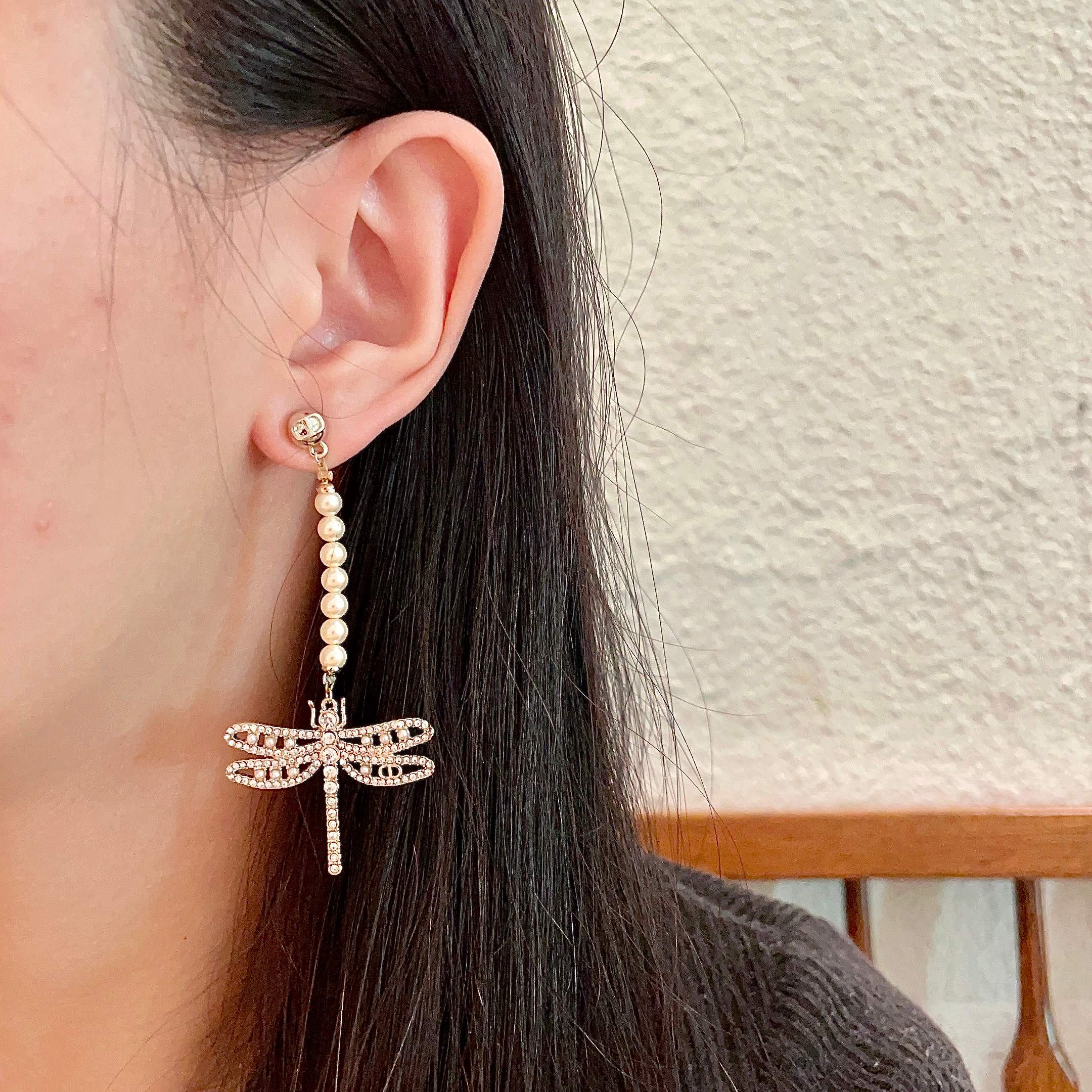 👑Dior 迪奥 中古 耳环 专柜一致上新 精选原版一致 黄铜材质 甜美气质高