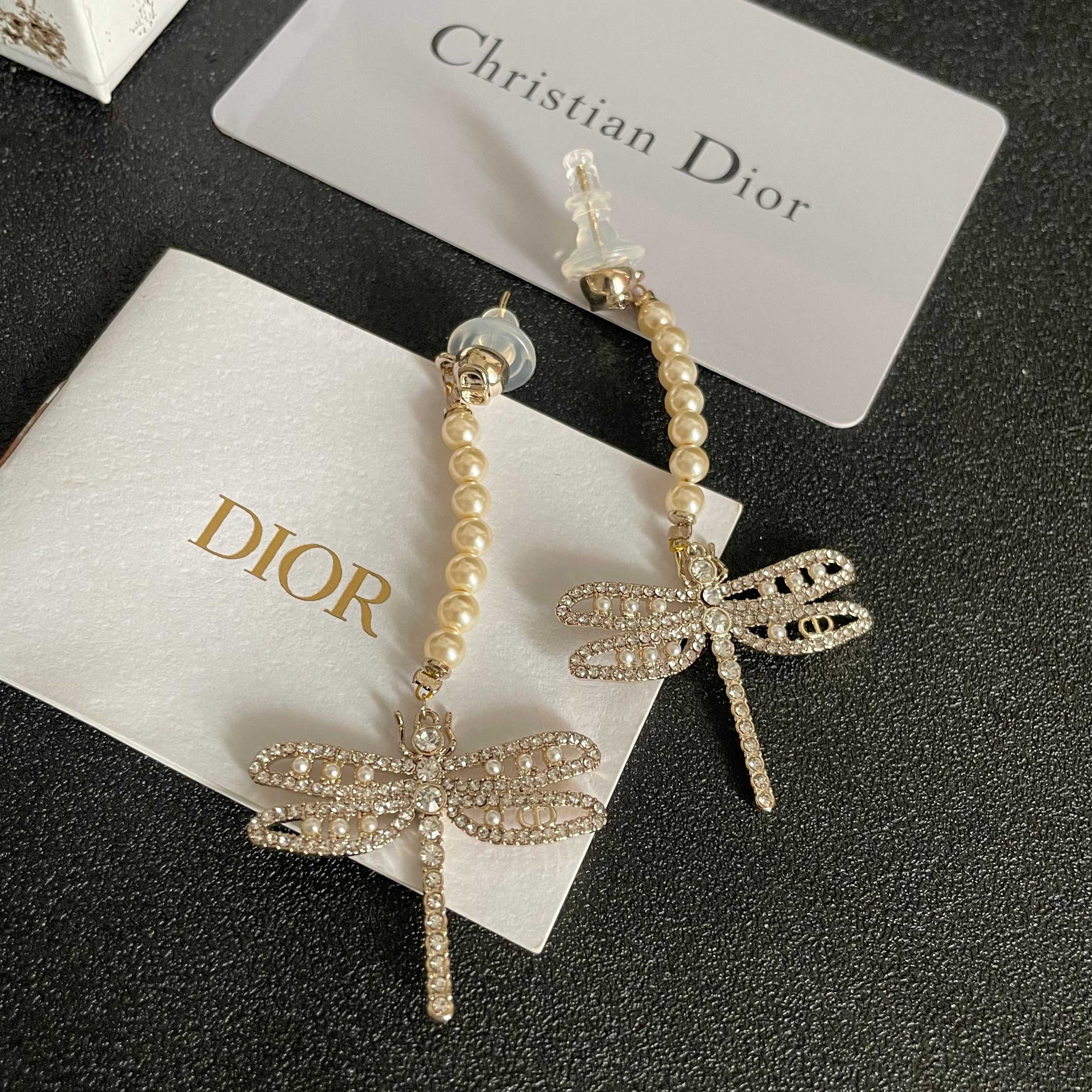 👑Dior 迪奥 中古 耳环 专柜一致上新 精选原版一致 黄铜材质 甜美气质高