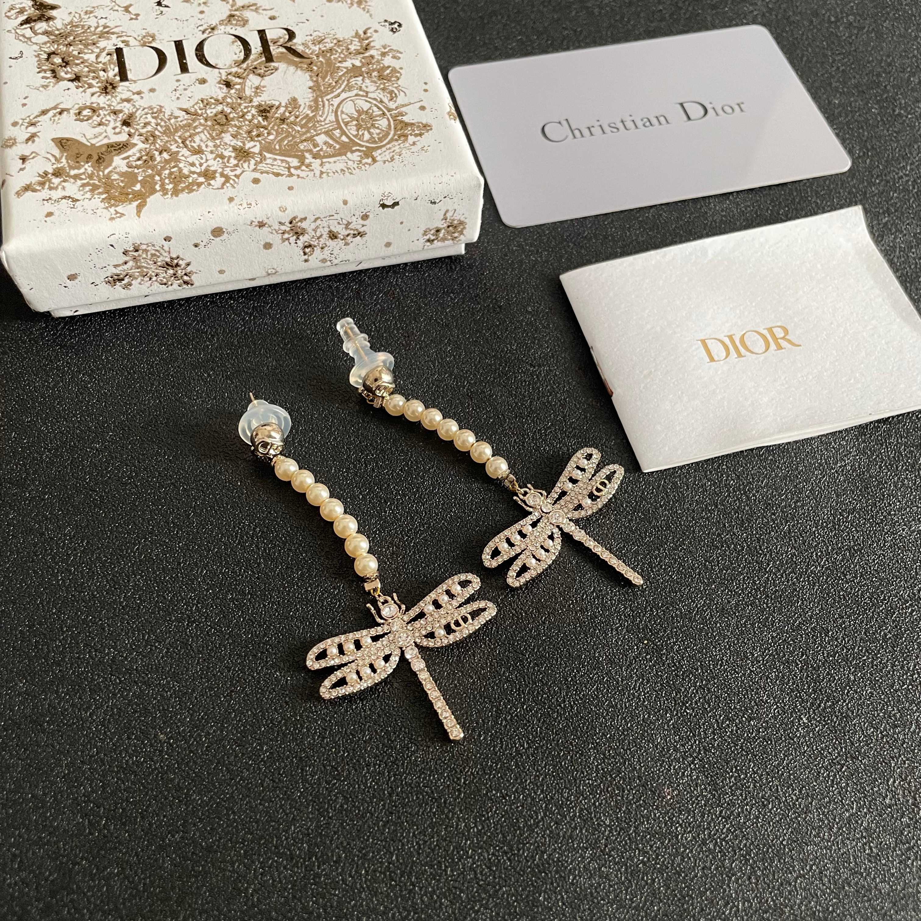 👑Dior 迪奥 中古 耳环 专柜一致上新 精选原版一致 黄铜材质 甜美气质高
