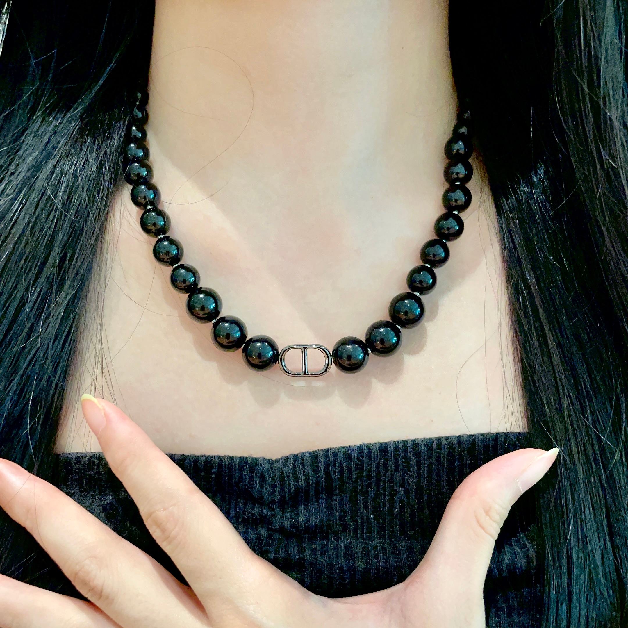 👑Dior 迪奥  中古 项链 专柜一致上新 精选原版一致 黄铜材质 甜美气质高雅.
