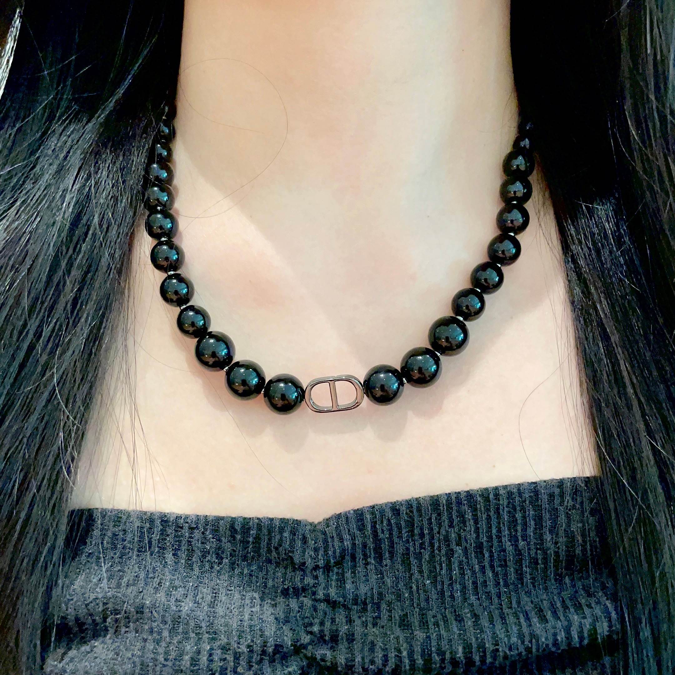 👑Dior 迪奥  中古 项链 专柜一致上新 精选原版一致 黄铜材质 甜美气质高雅.
