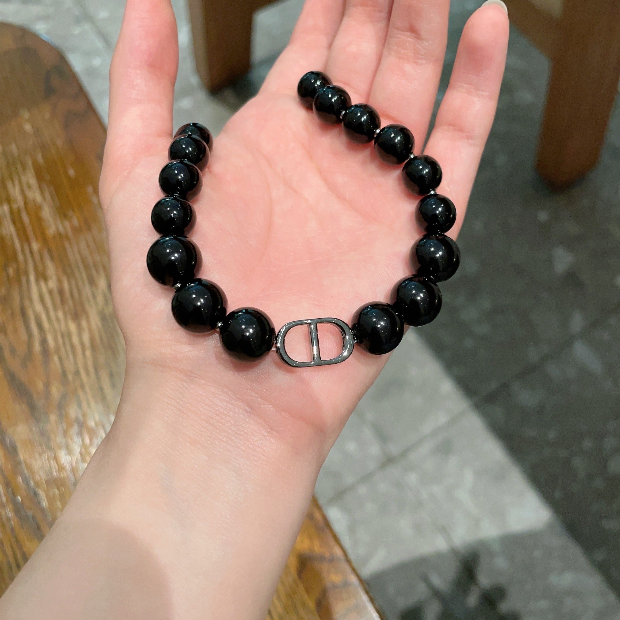 👑Dior 迪奥  中古 项链 专柜一致上新 精选原版一致 黄铜材质 甜美气质高雅.