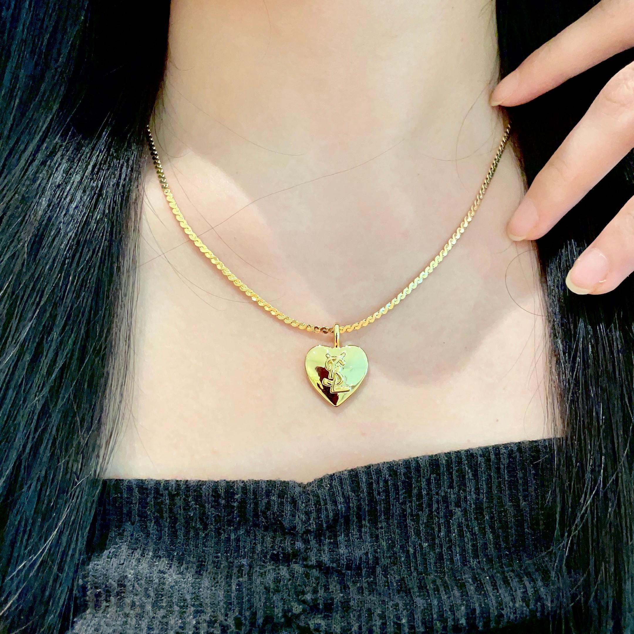 P300 ST. ROLAND’S YSL NECKLACE, ORIGINAL BRASS MATERIAL, ELEGANT, ABSTRACT, DARING, FASHIONABLE.
