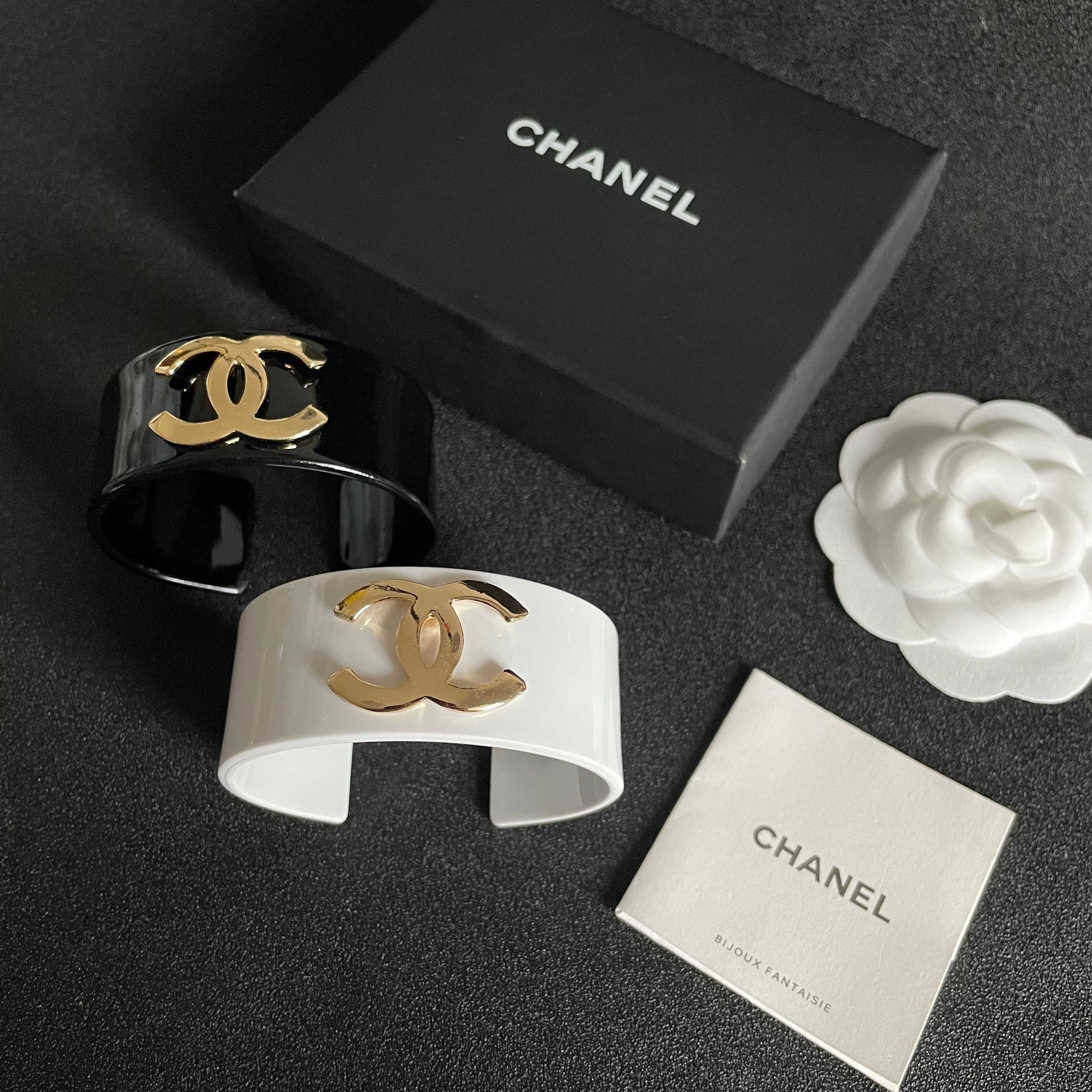 🌹CHANEL 香奈儿好品质亚克力宽版手镯bracelet jewelry 新款厚实手镯 高级定制精致小
