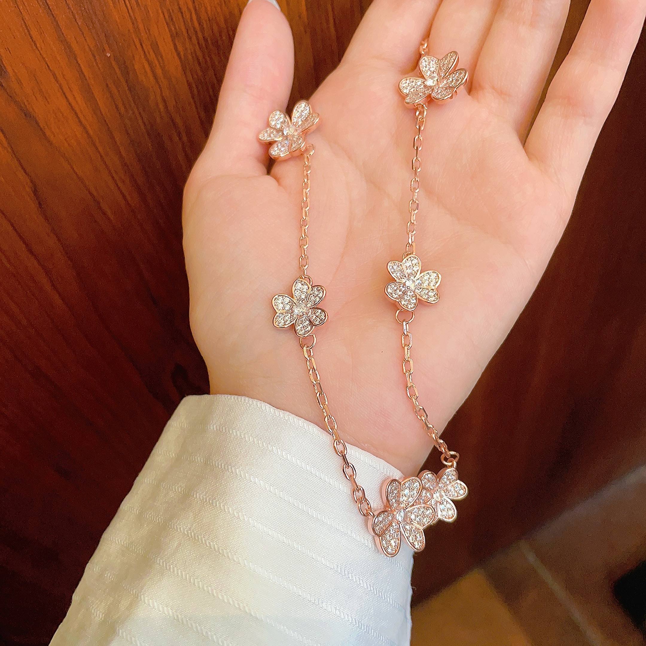 Van Cleef Arpels Frivole necklace Rose gold diamond 42cm