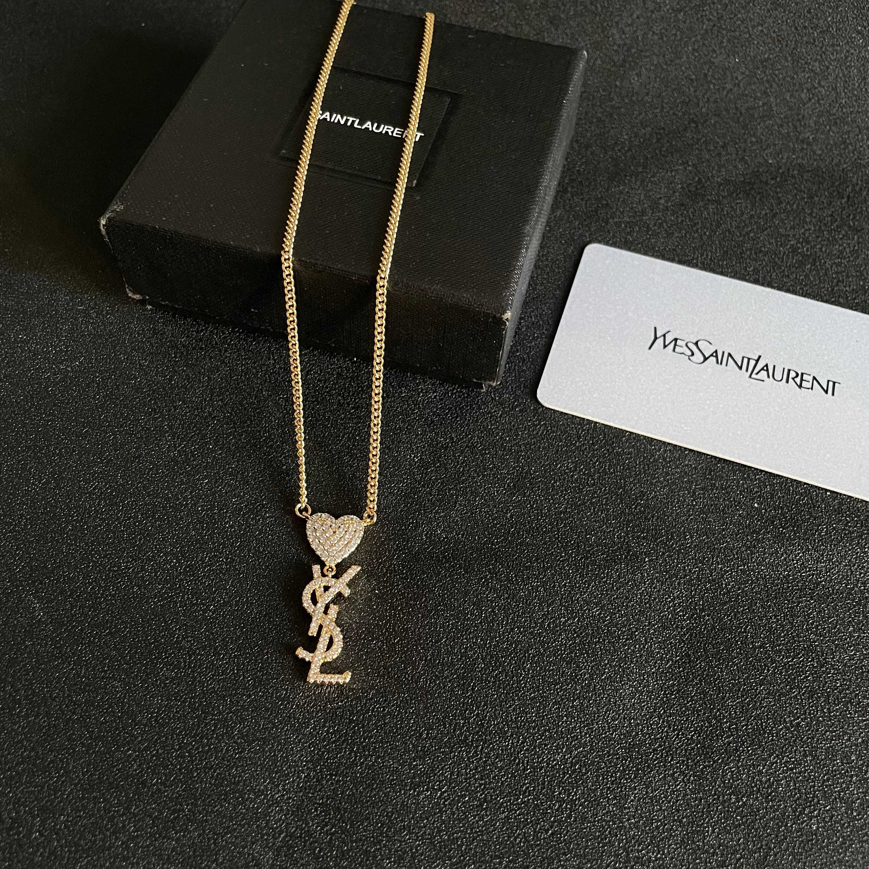 Saint Laurent ⭕ 新款YSL 圣罗兰项链 原装黄铜材质