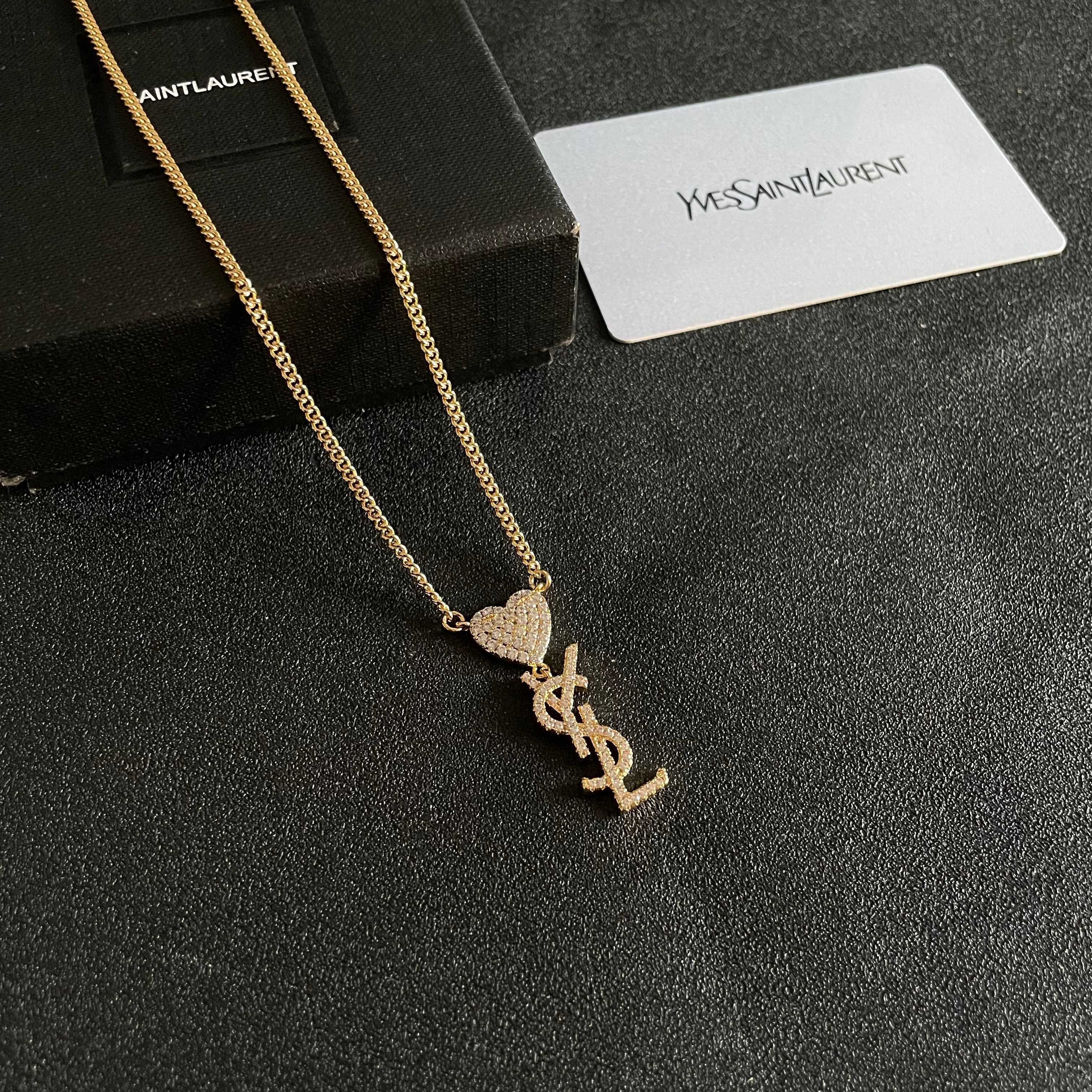 Saint Laurent ⭕ 新款YSL 圣罗兰项链 原装黄铜材质