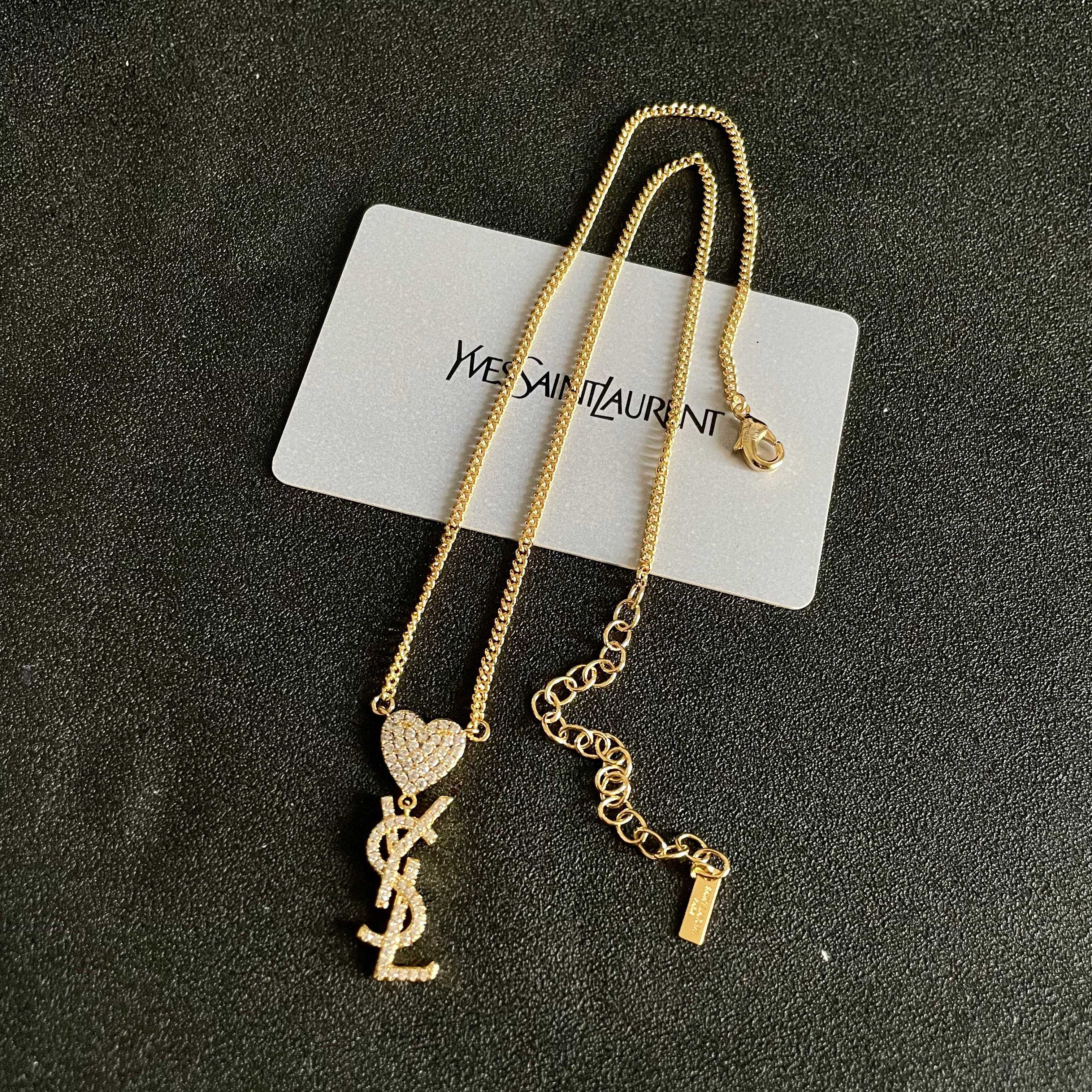 Saint Laurent ⭕ 新款YSL 圣罗兰项链 原装黄铜材质