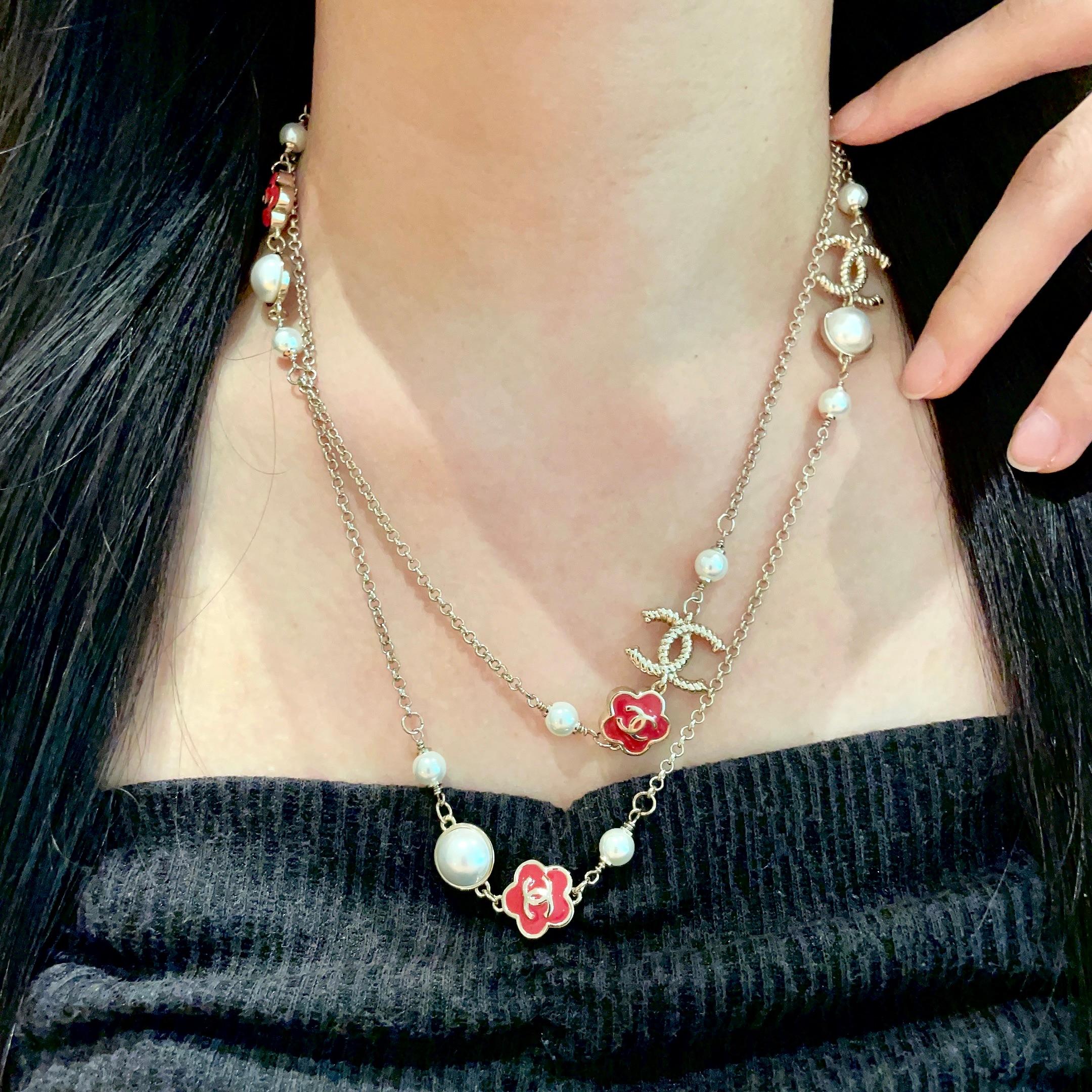 Chanel de segunda mano, collar de letras de punto, collar 👀Los diseños de la casa pequeña realmente no necesitan mucha…