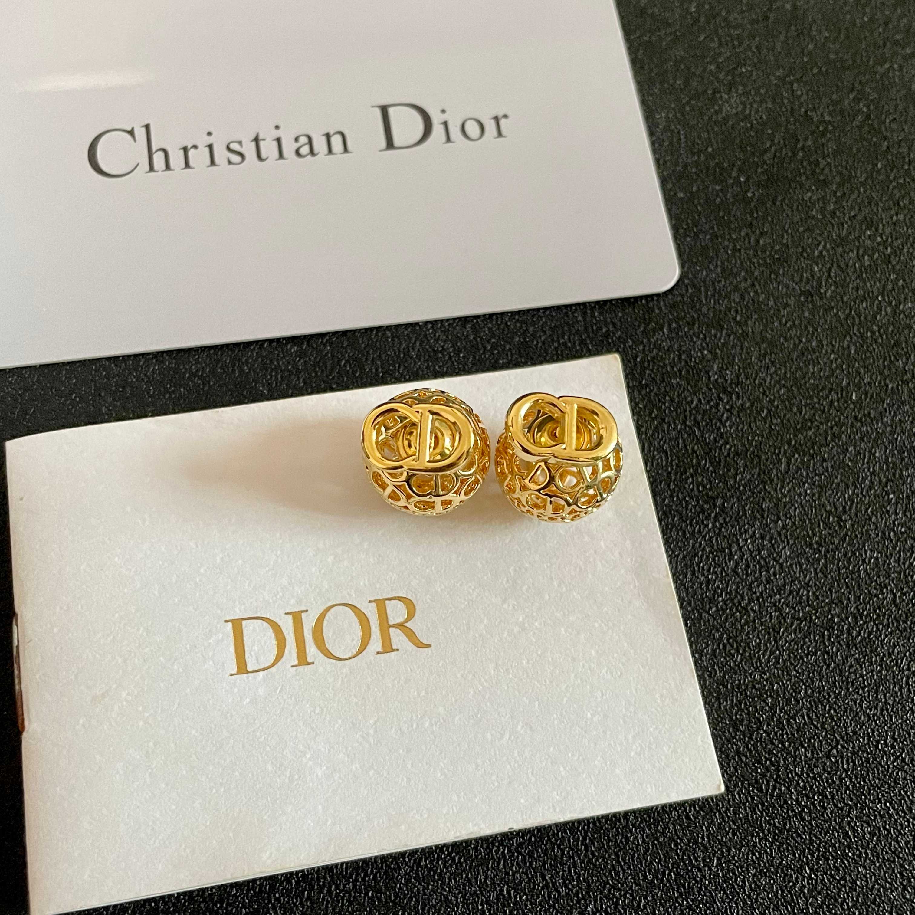 👑Dior 迪奥 中古 耳环 专柜一致上新 精选原版一致 黄铜材质 甜美气质高