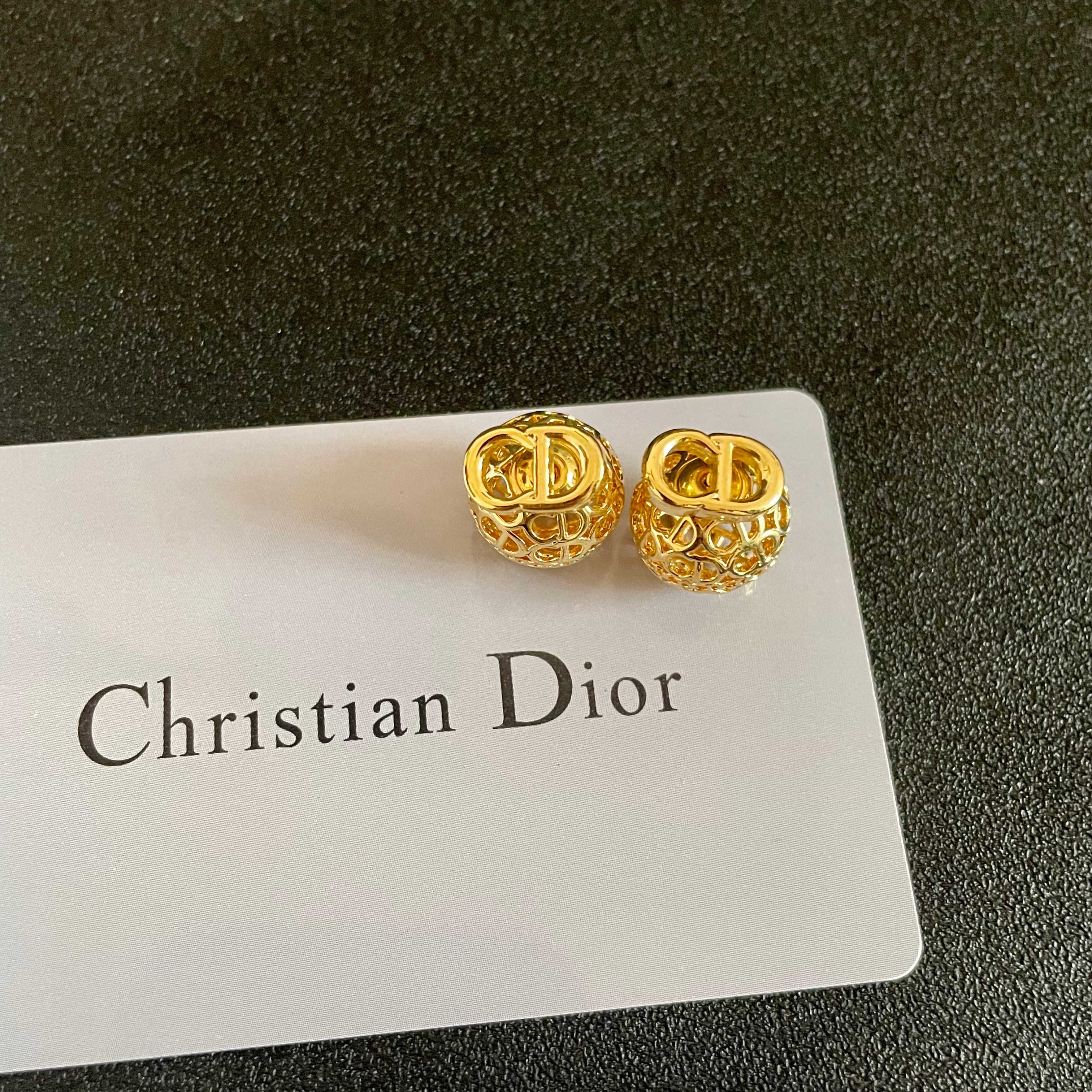 👑Dior 迪奥 中古 耳环 专柜一致上新 精选原版一致 黄铜材质 甜美气质高