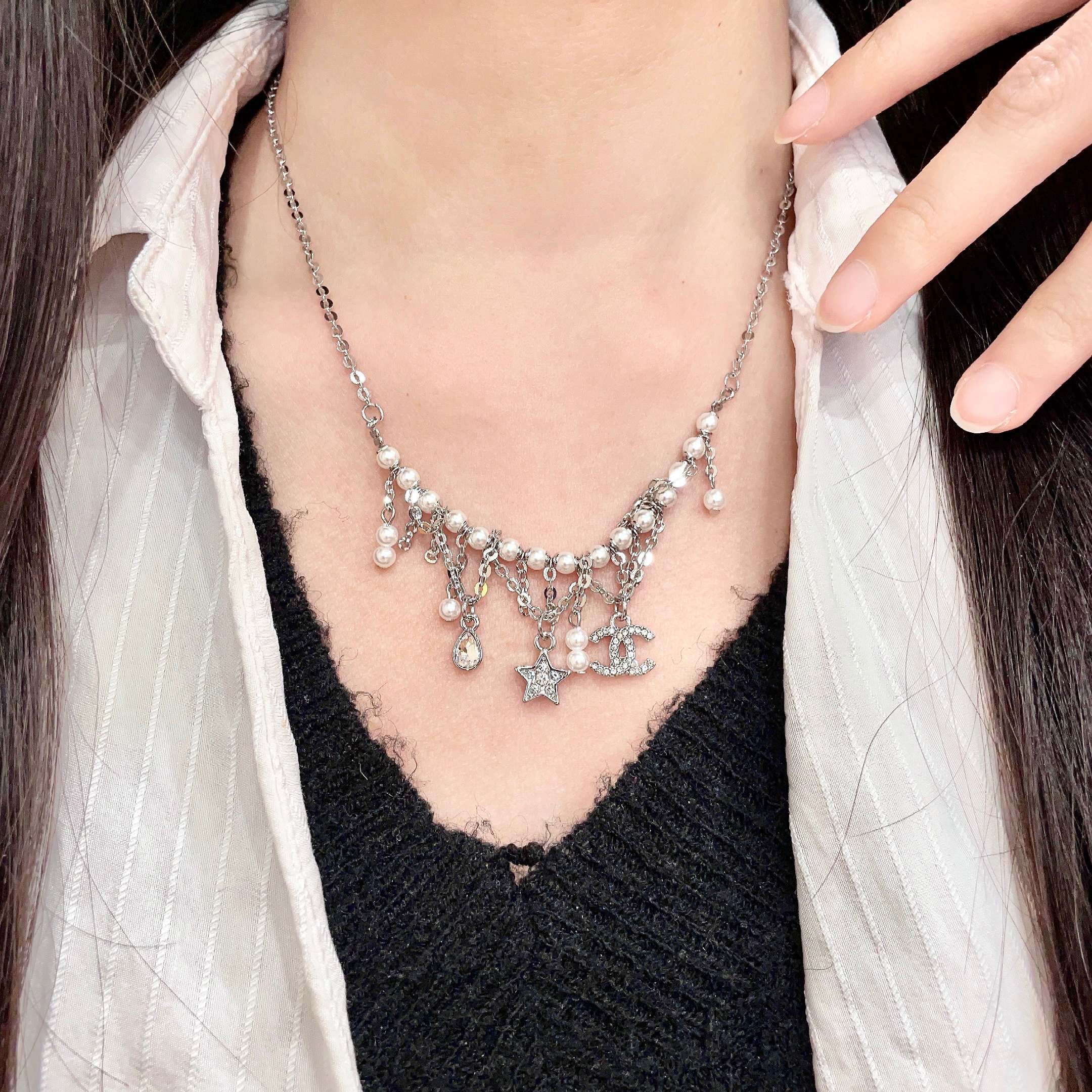 Chanel香奈儿 中古 项链👀小香家的款式真心无需多介绍😘🎶每一款都超好看，精致大方，非常显气质.