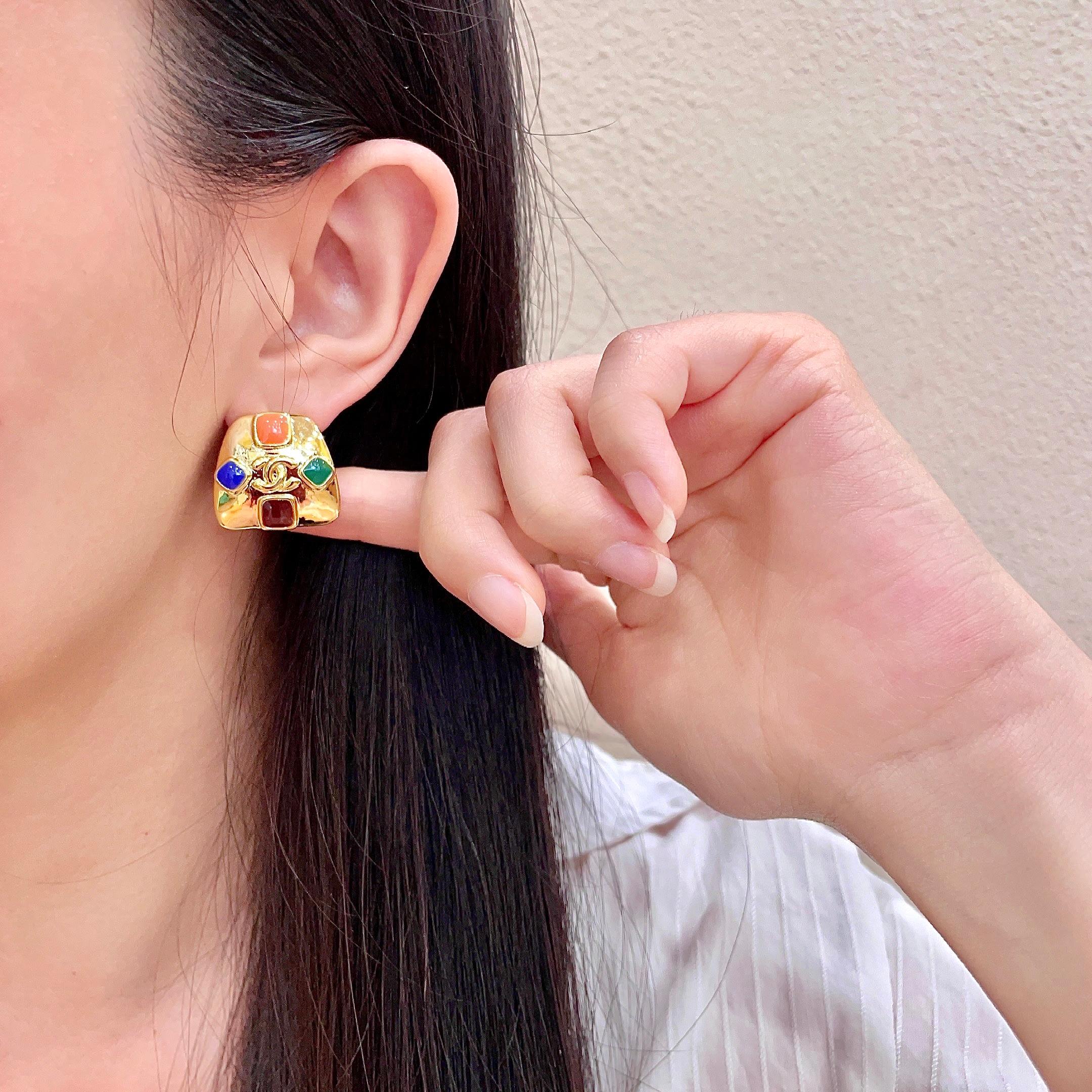 Chanel香奈儿 中古 耳钉👀小香家的款式真心无需多介绍😘🎶每一款都超好看，精致大方，非常显气质
