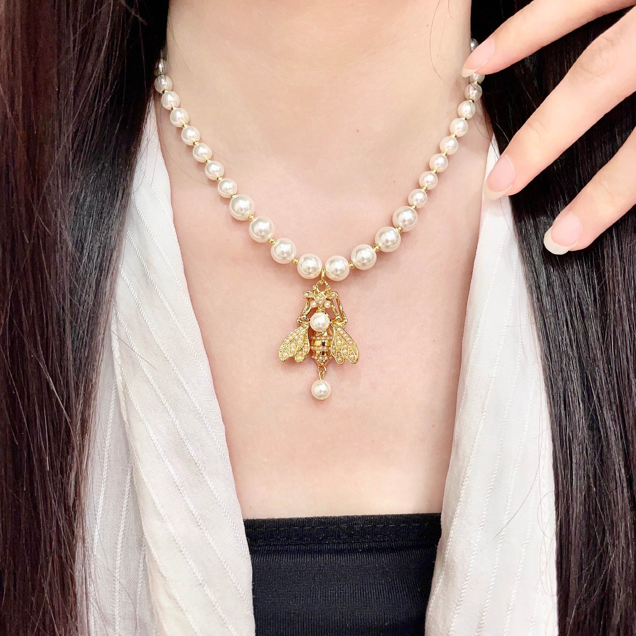 👑Dior 迪奥  中古 项链 专柜一致上新 精选原版一致 黄铜材质 甜美气质高雅.