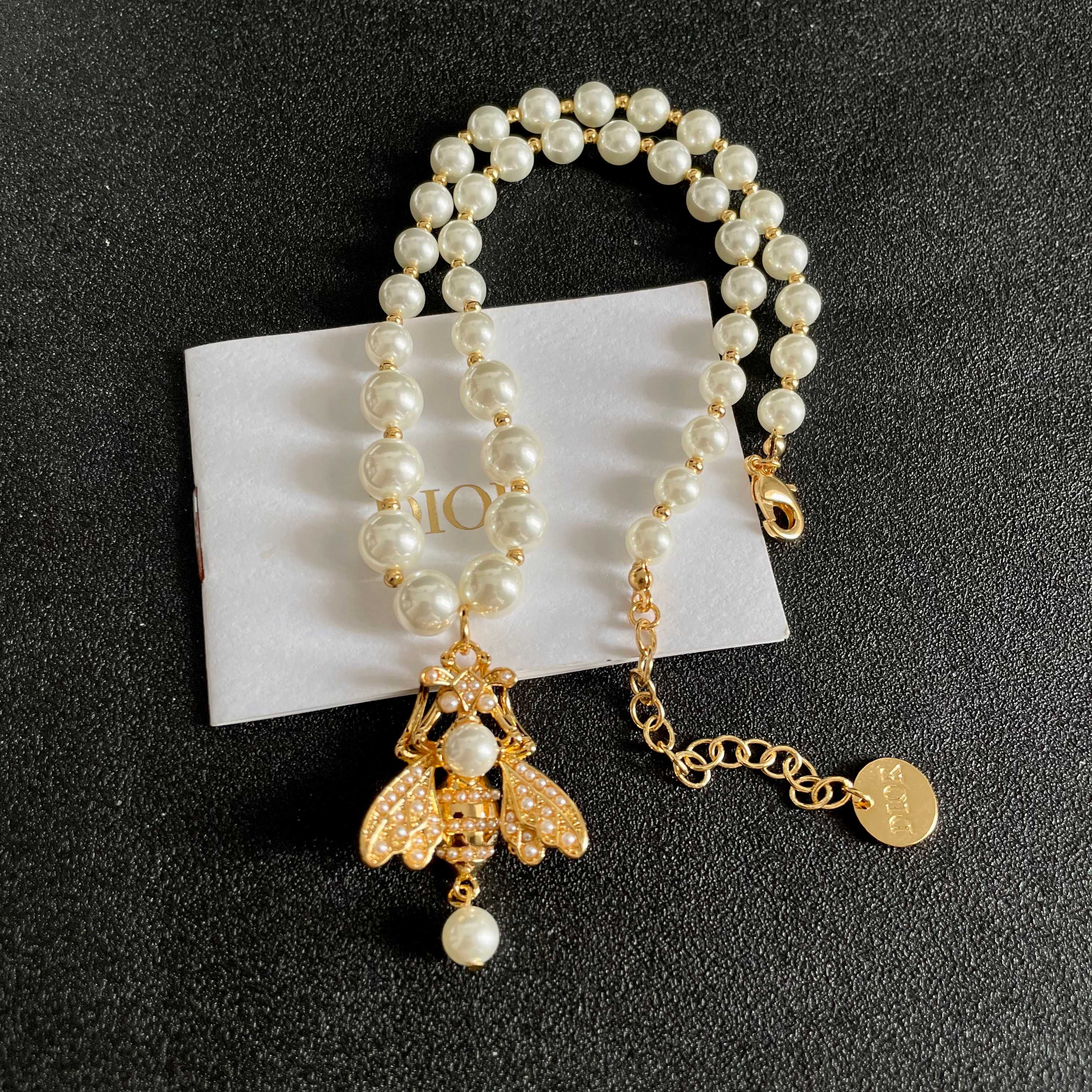 👑Dior 迪奥  中古 项链 专柜一致上新 精选原版一致 黄铜材质 甜美气质高雅.