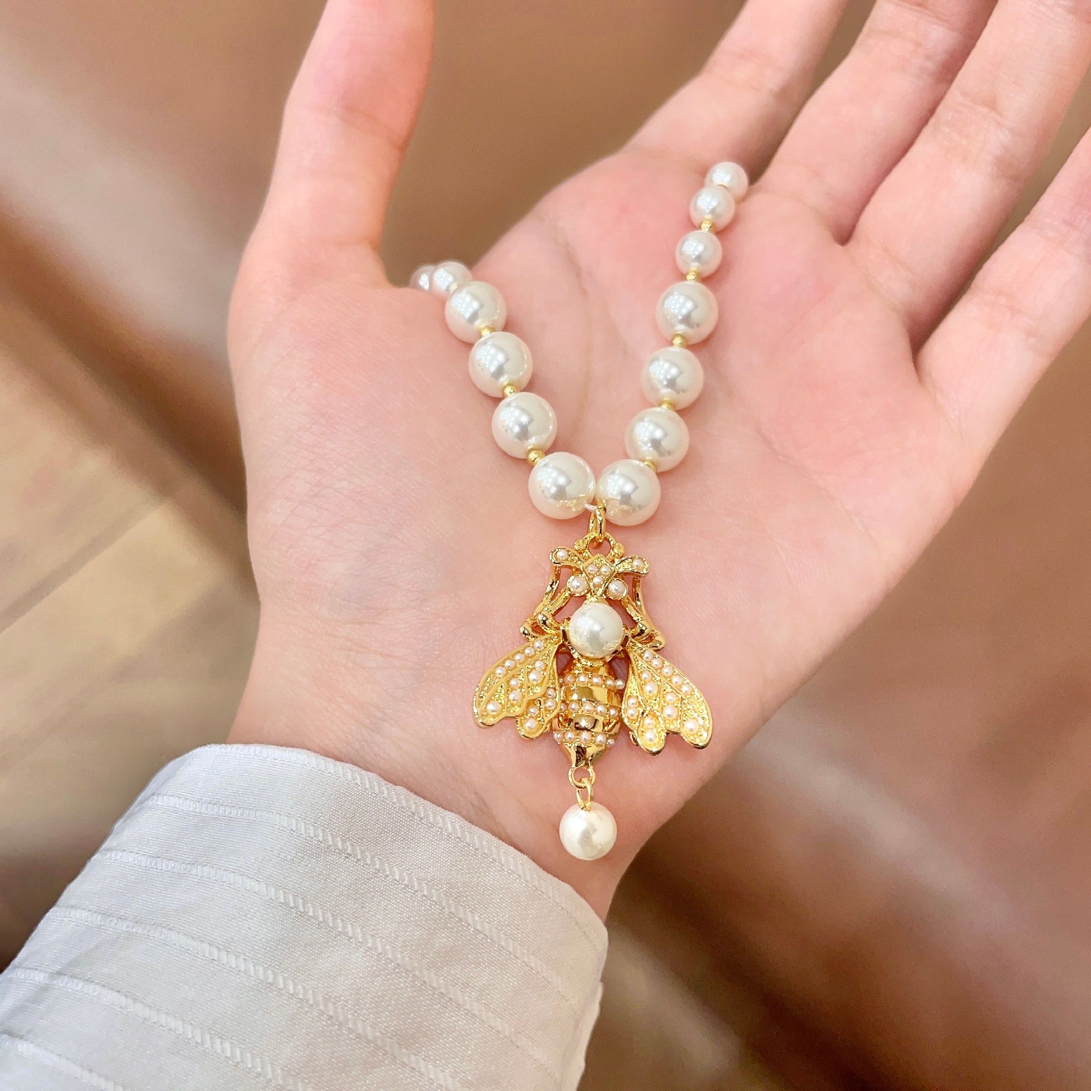 👑Dior 迪奥  中古 项链 专柜一致上新 精选原版一致 黄铜材质 甜美气质高雅.