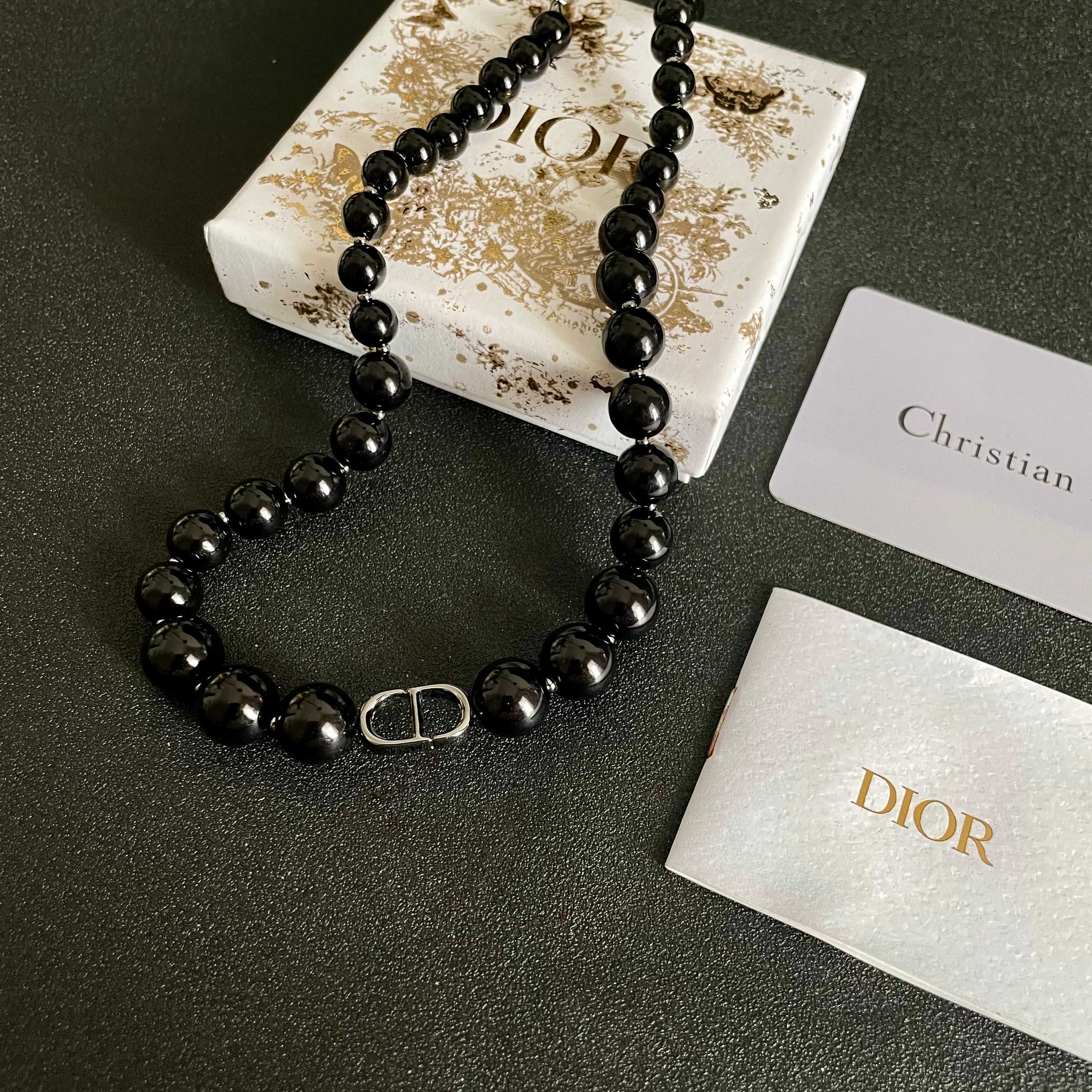 👑Dior 迪奥  中古 项链 专柜一致上新 精选原版一致 黄铜材质 甜美气质高雅.