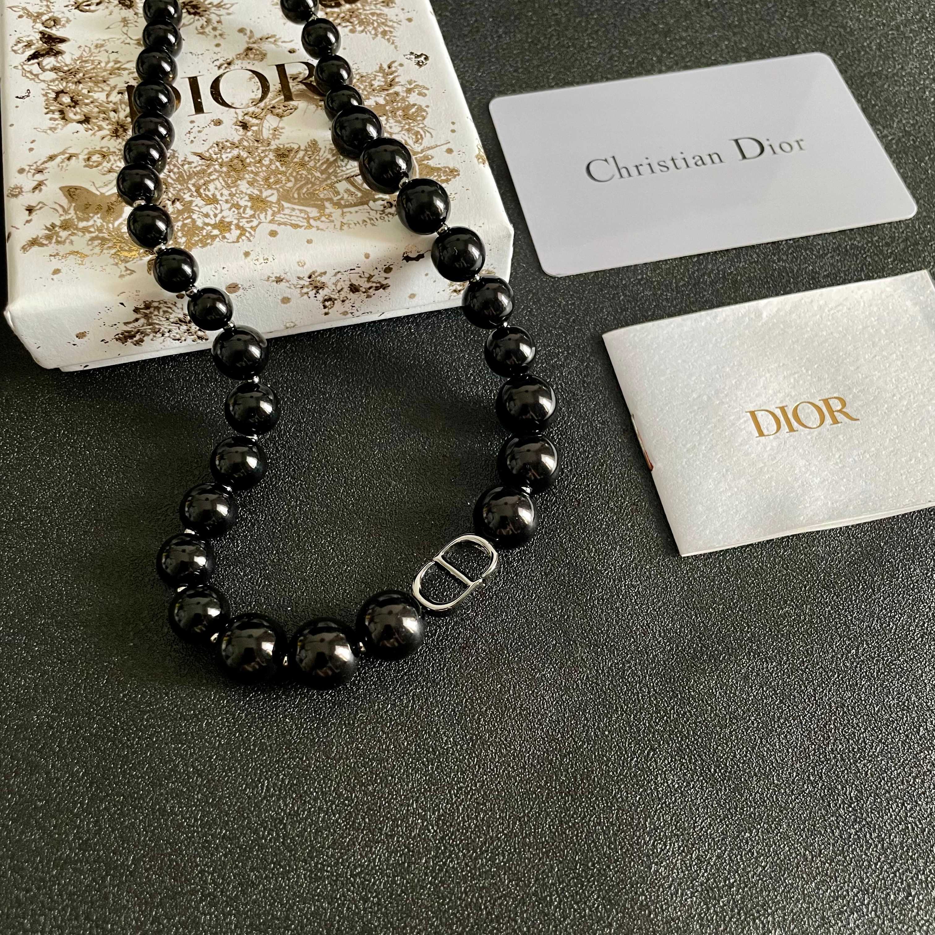 👑Dior 迪奥  中古 项链 专柜一致上新 精选原版一致 黄铜材质 甜美气质高雅.