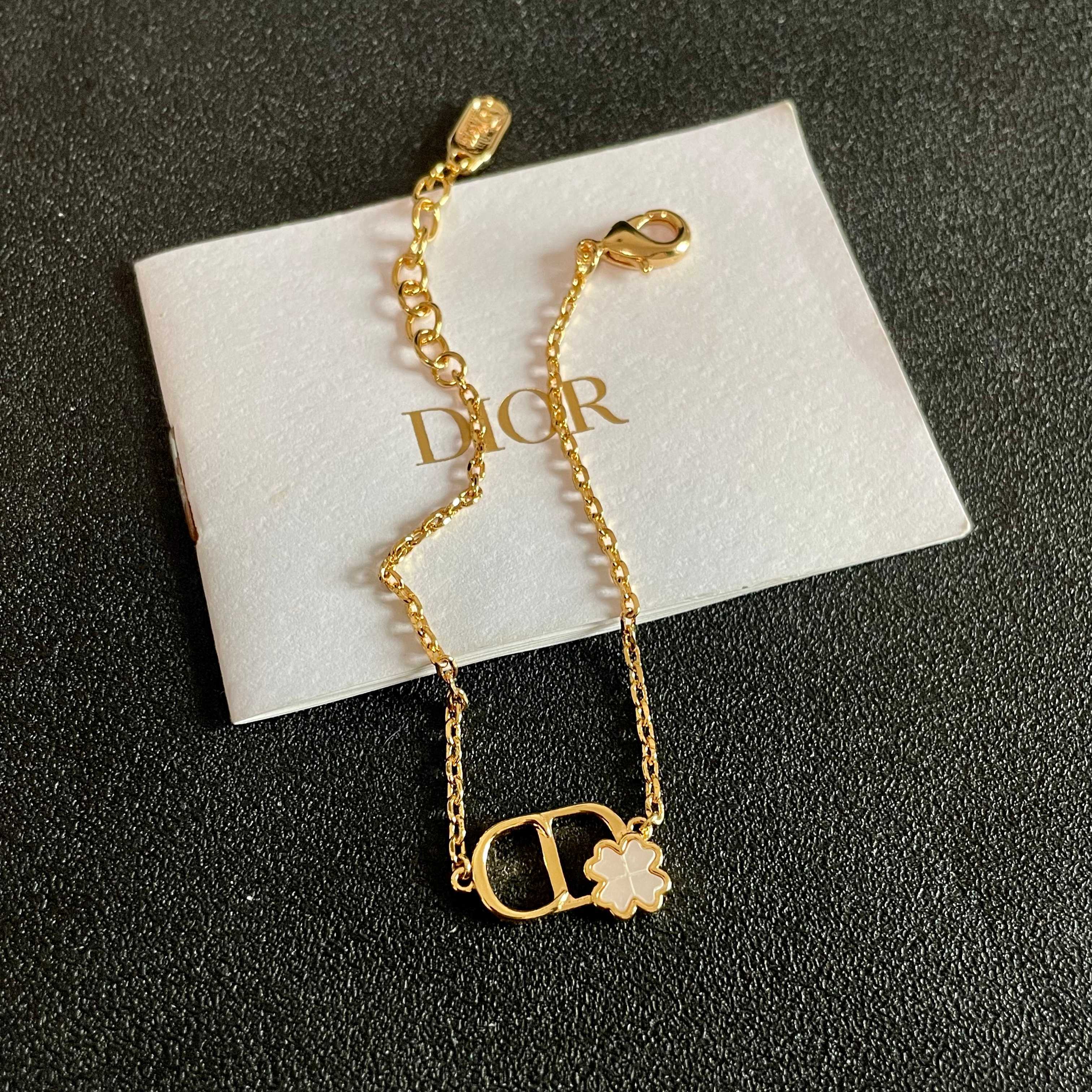 👑Dior 迪奥  中古 手链 专柜一致上新 精选原版一致 黄铜材质 甜美气质高雅.