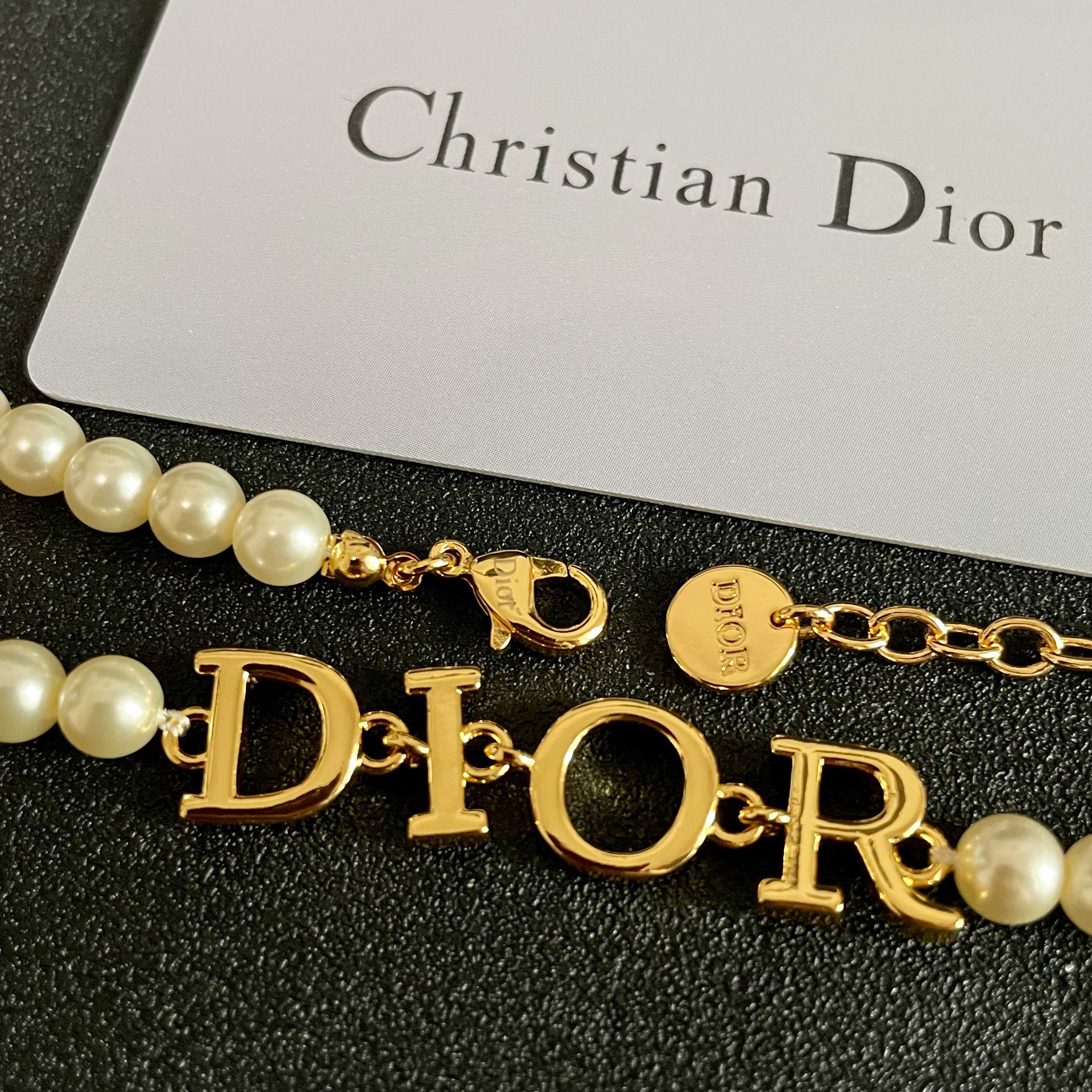 👑Dior 迪奥  中古 项链 专柜一致上新 精选原版一致 黄铜材质 甜美气质高雅.