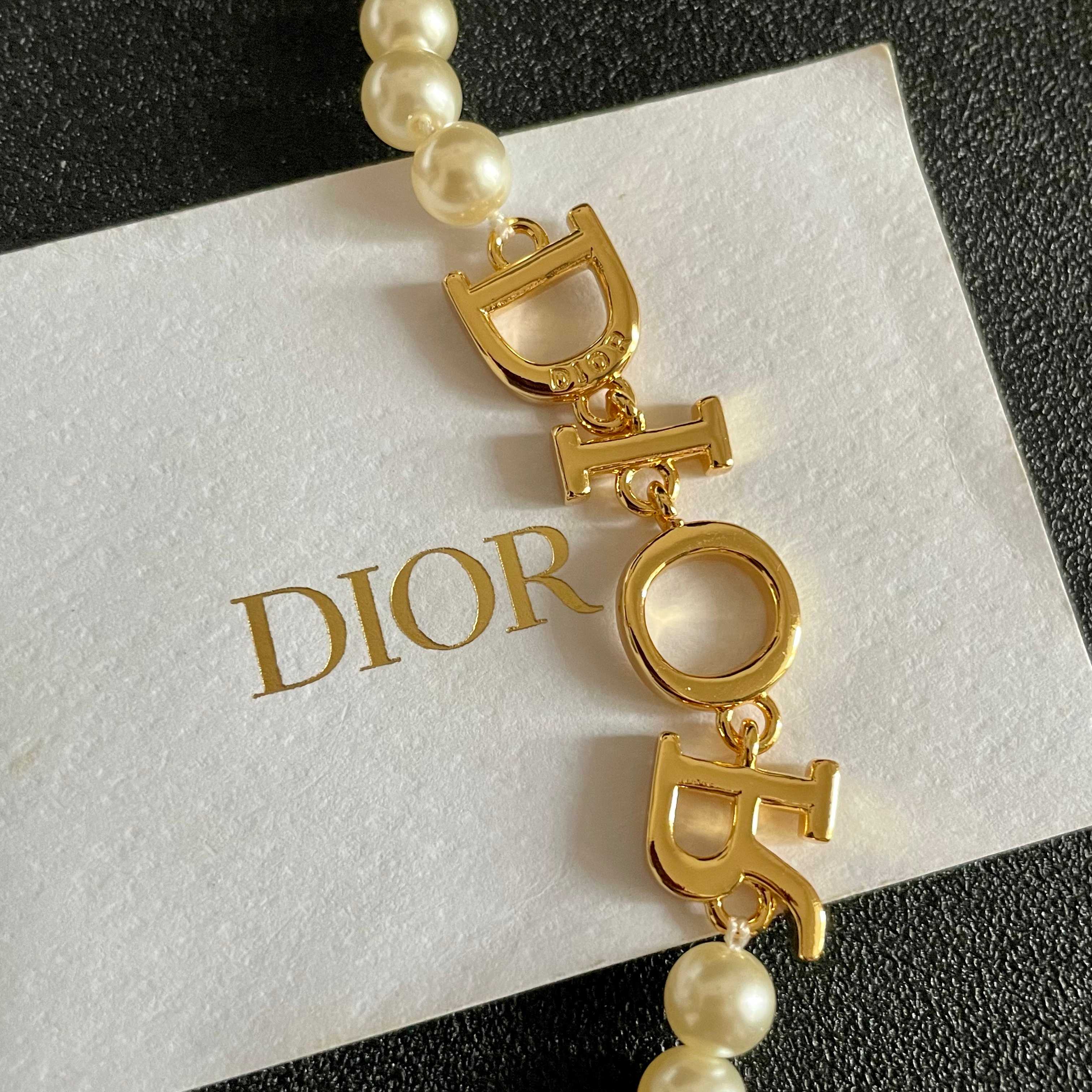 👑Dior 迪奥  中古 项链 专柜一致上新 精选原版一致 黄铜材质 甜美气质高雅.