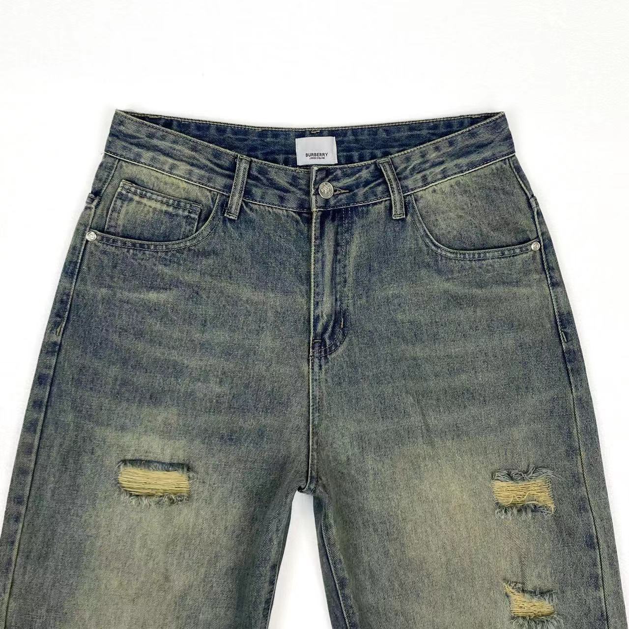 “Burberry Barbara 2024 Early Spring New Money Exclusive Broad-Legged Jeans High-End Edition” - 图片 4