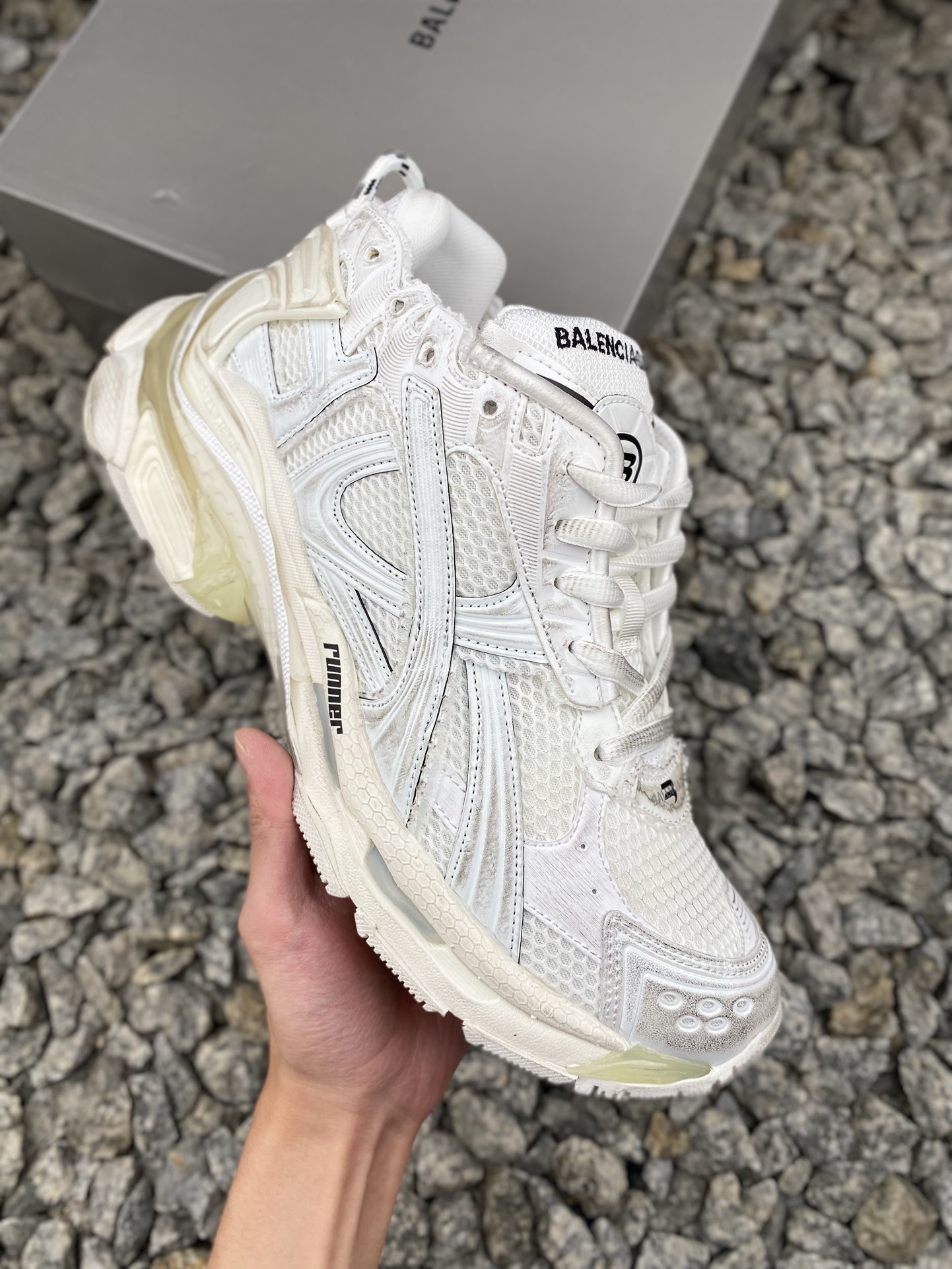BALENCIAGA Runner Sneaker Balenciaga Séptima Generación Jogging Series Low-top Retro Wild Running Zapatos deportivos de…