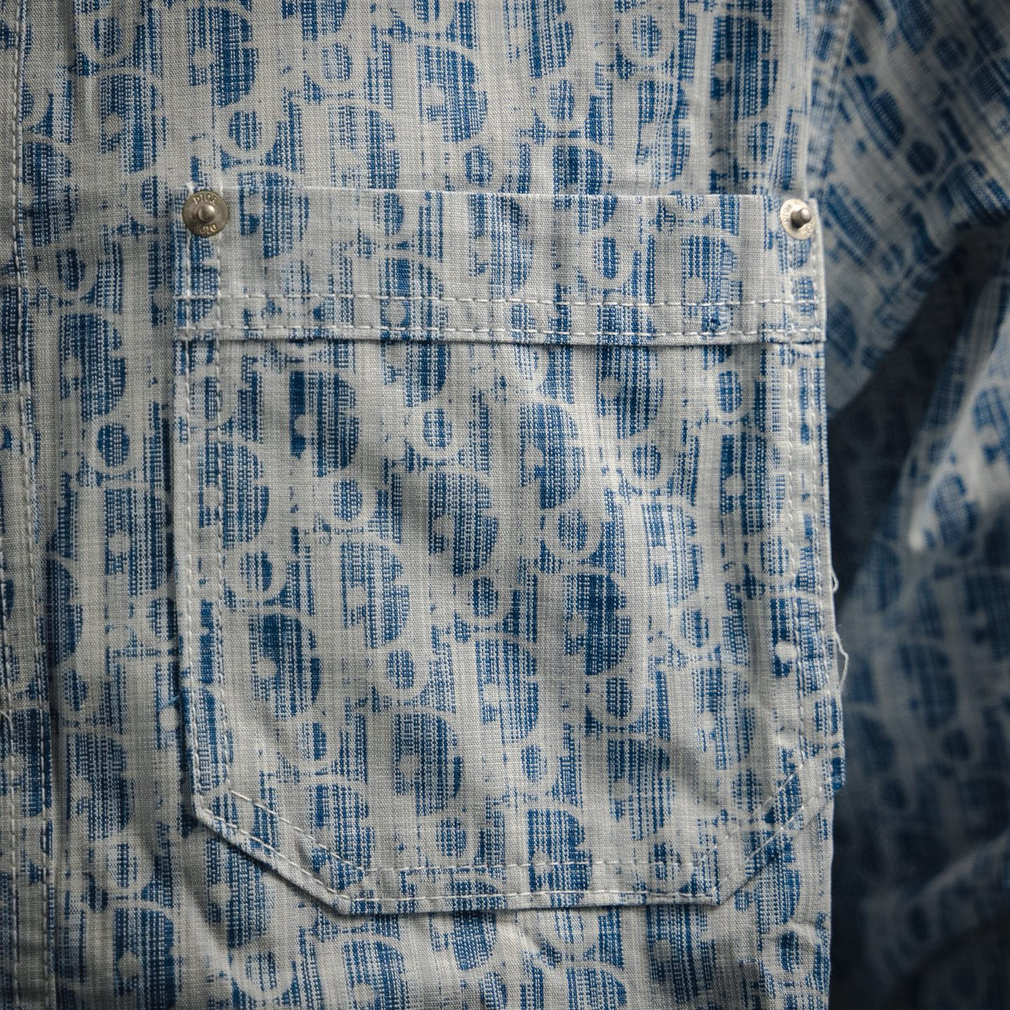 Dior/迪奥 22ss 经典满印老花牛仔衬衫外套