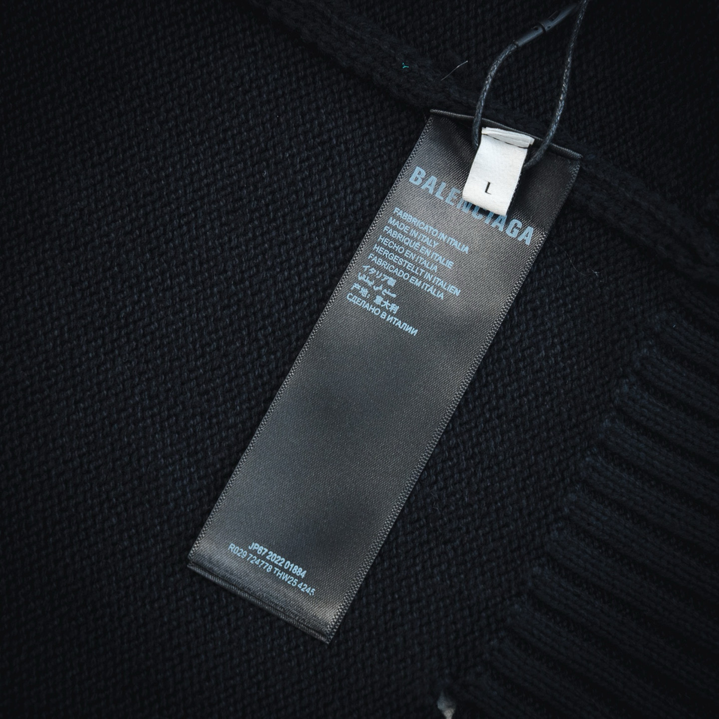 BALENCIAGA/巴黎世家新25ss火焰图腾拉链毛衣