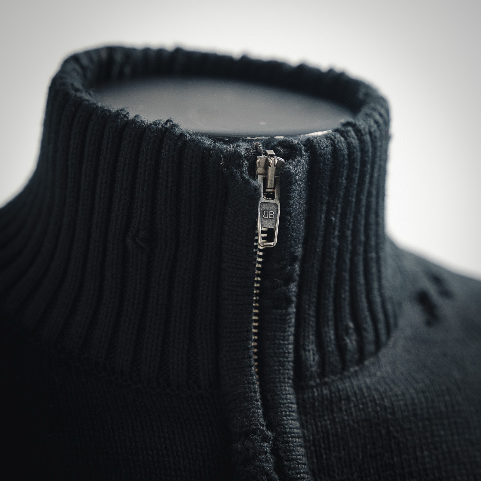 BALENCIAGA/巴黎世家新25ss火焰图腾拉链毛衣