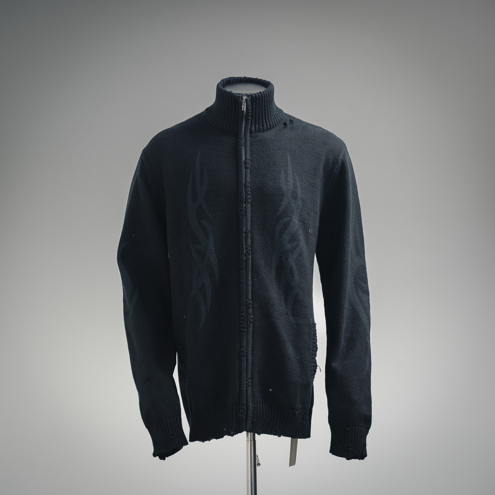 BALENCIAGA/巴黎世家新25ss火焰图腾拉链毛衣