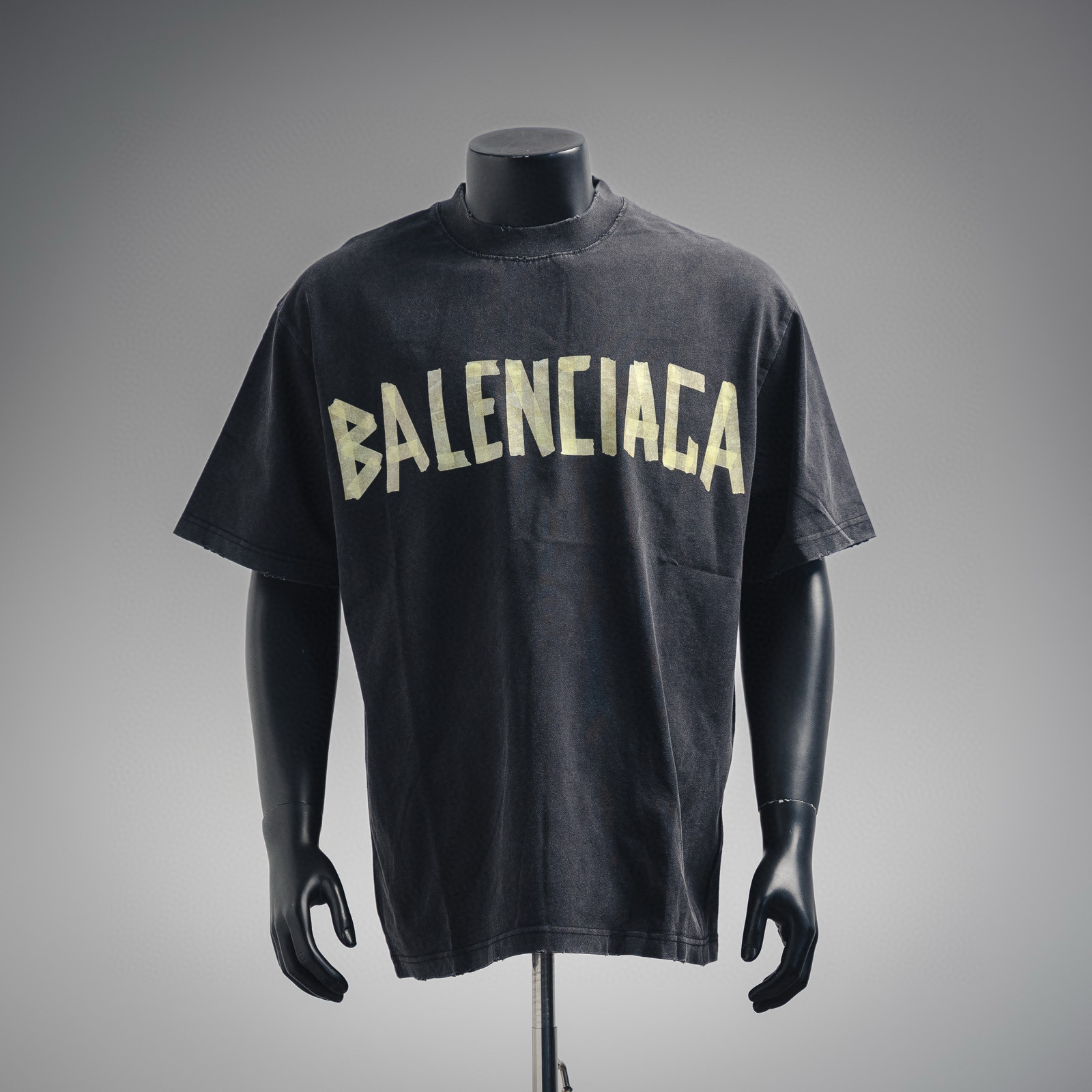 Balenciaga巴黎世家BLCG 胶带字母短袖T恤